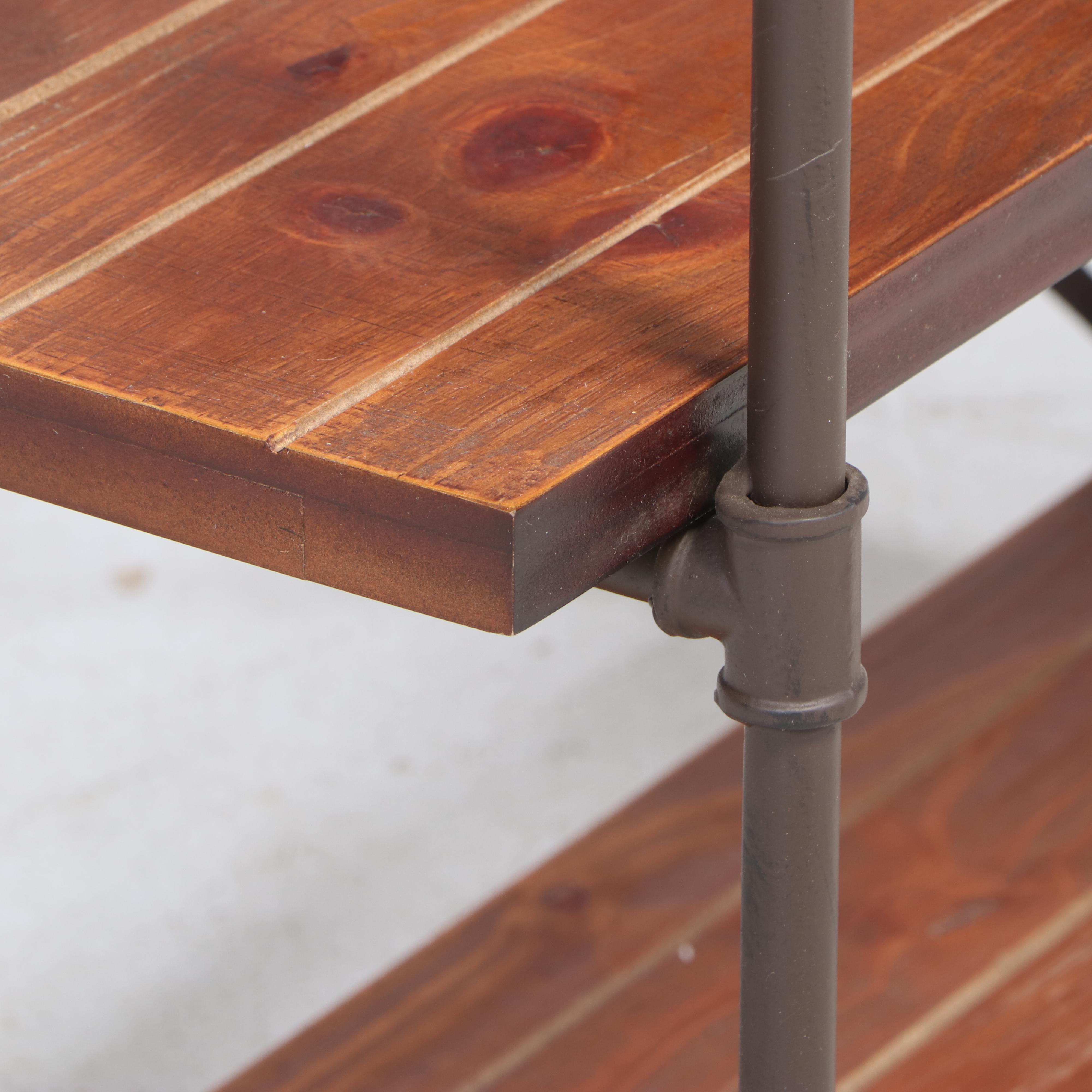 Industrial Style Three-Tier Shelving Unit Plus Stand, Incl. Hobby Lobby