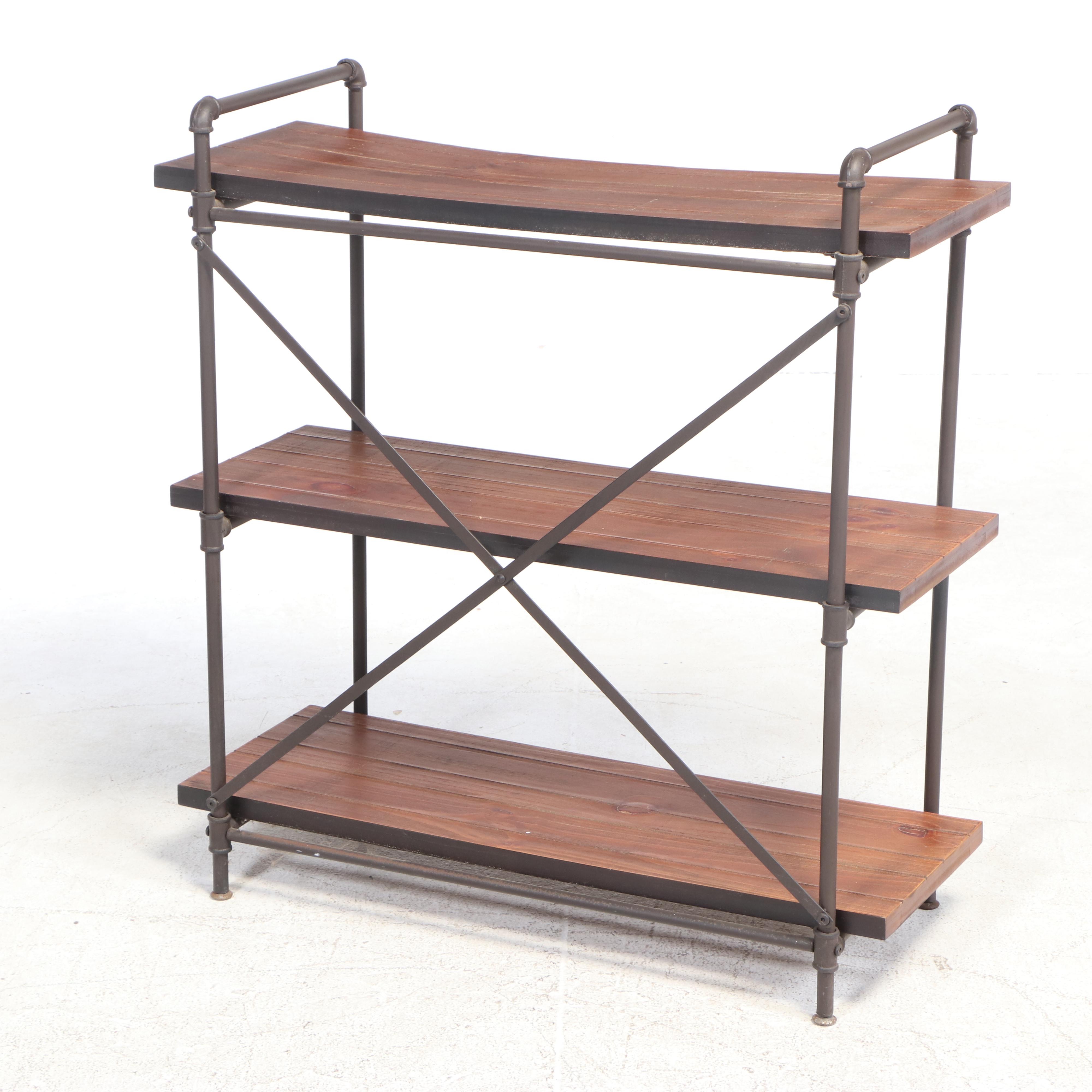 Industrial Style Three-Tier Shelving Unit Plus Stand, Incl. Hobby Lobby
