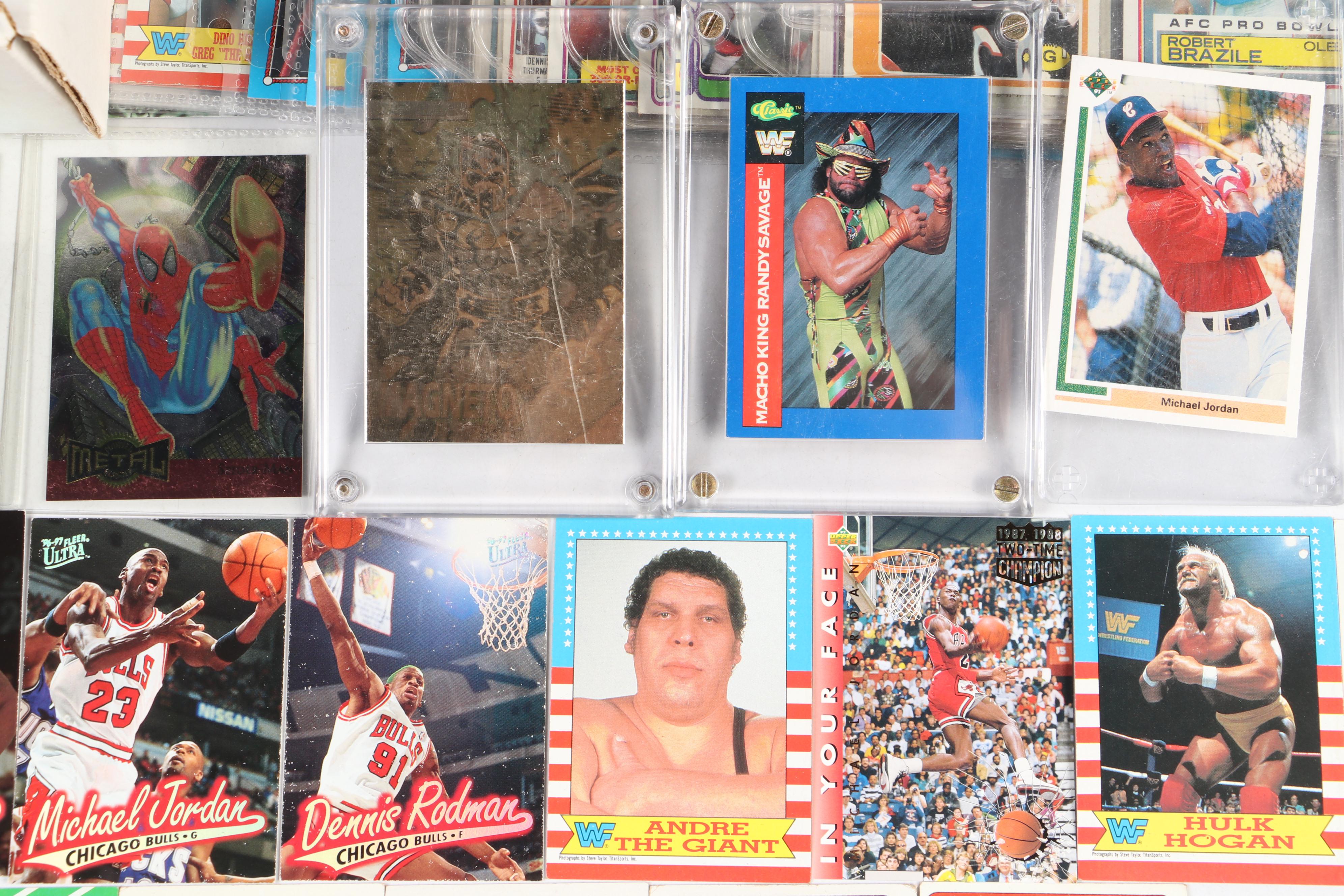 Topps with Other Sports and Comic Cards Featuring Undertaker Rookie and More