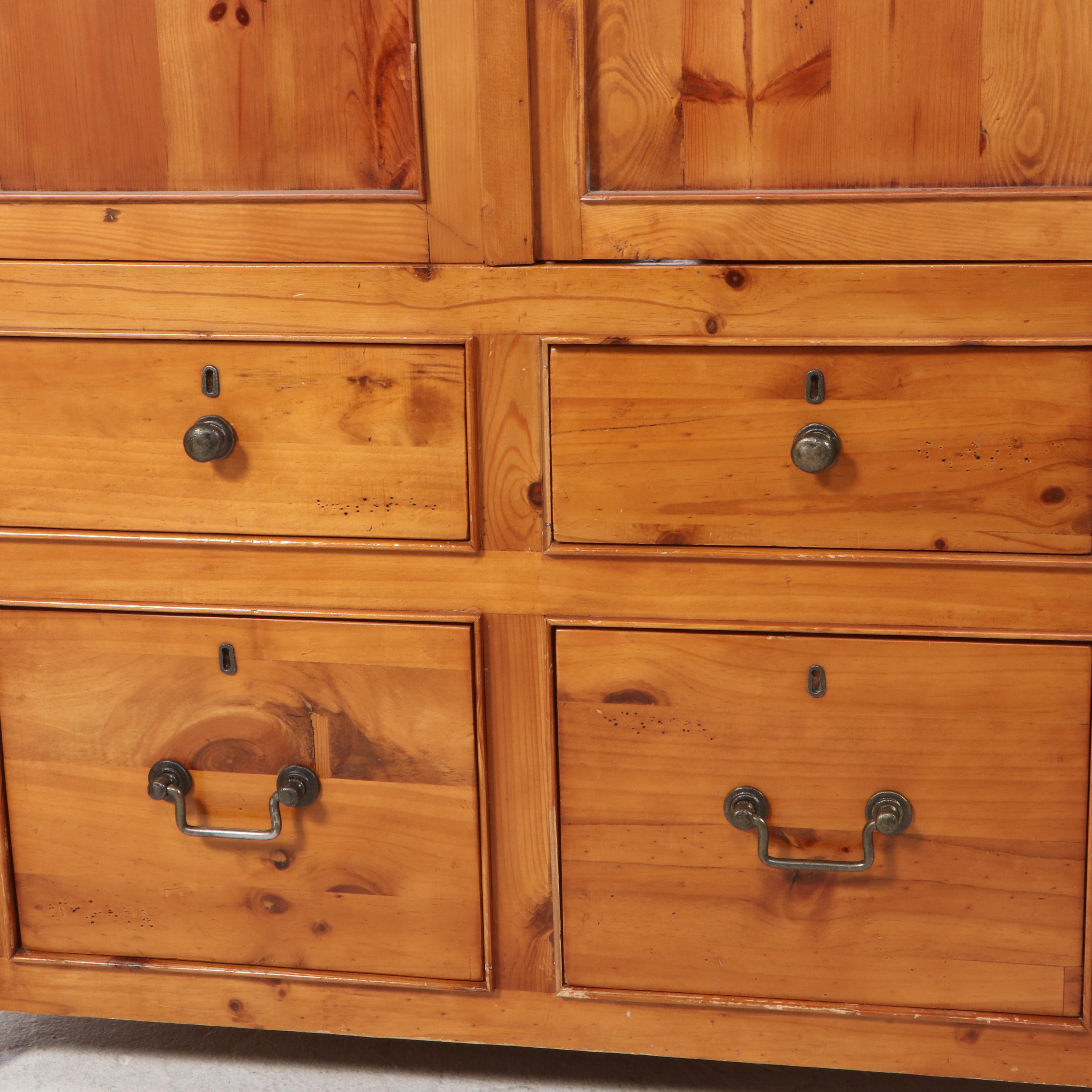 Pottery Barn "Ashland" Pine Media Wardrobe Plus Nightstand