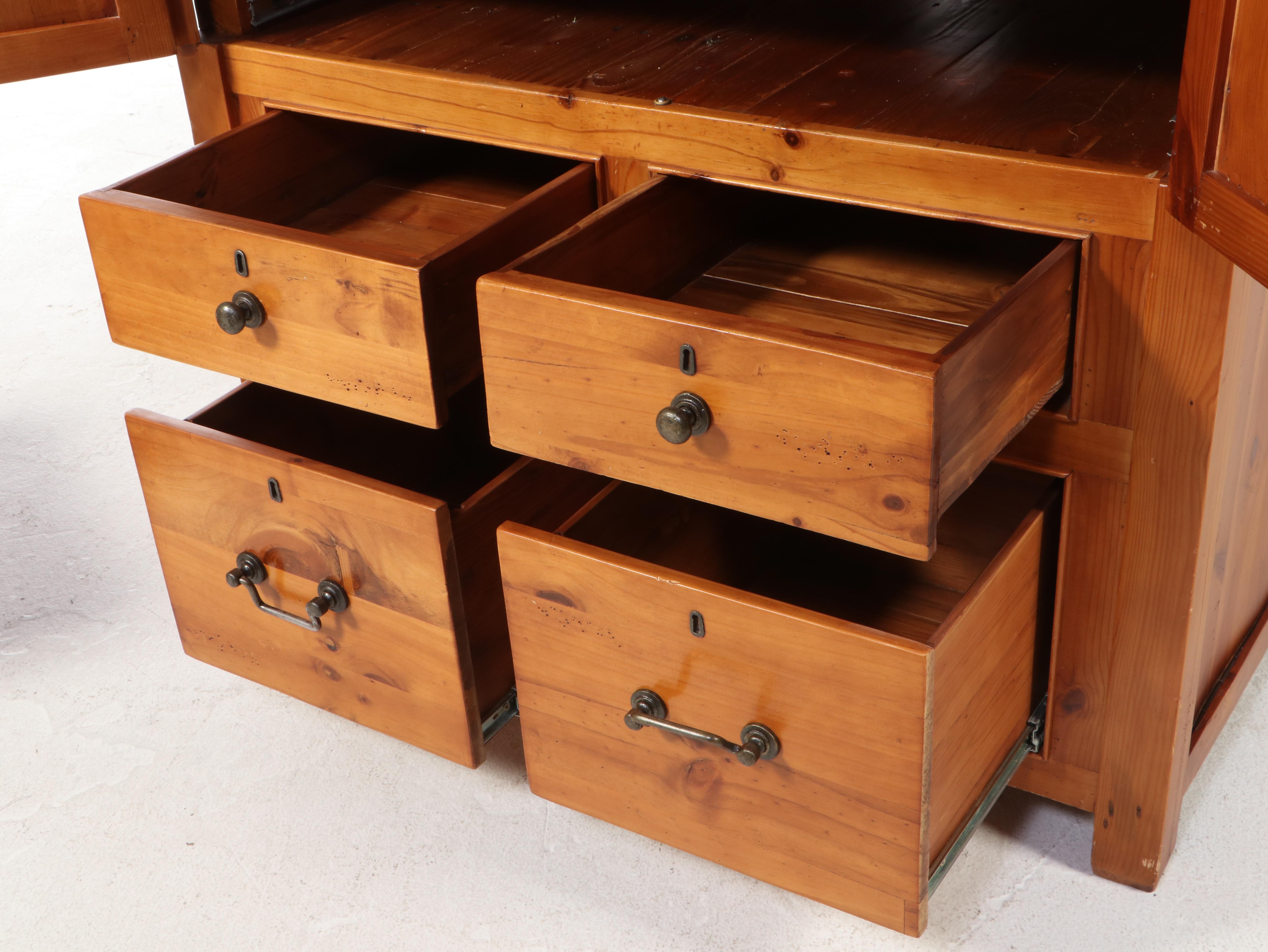 Pottery Barn "Ashland" Pine Media Wardrobe Plus Nightstand