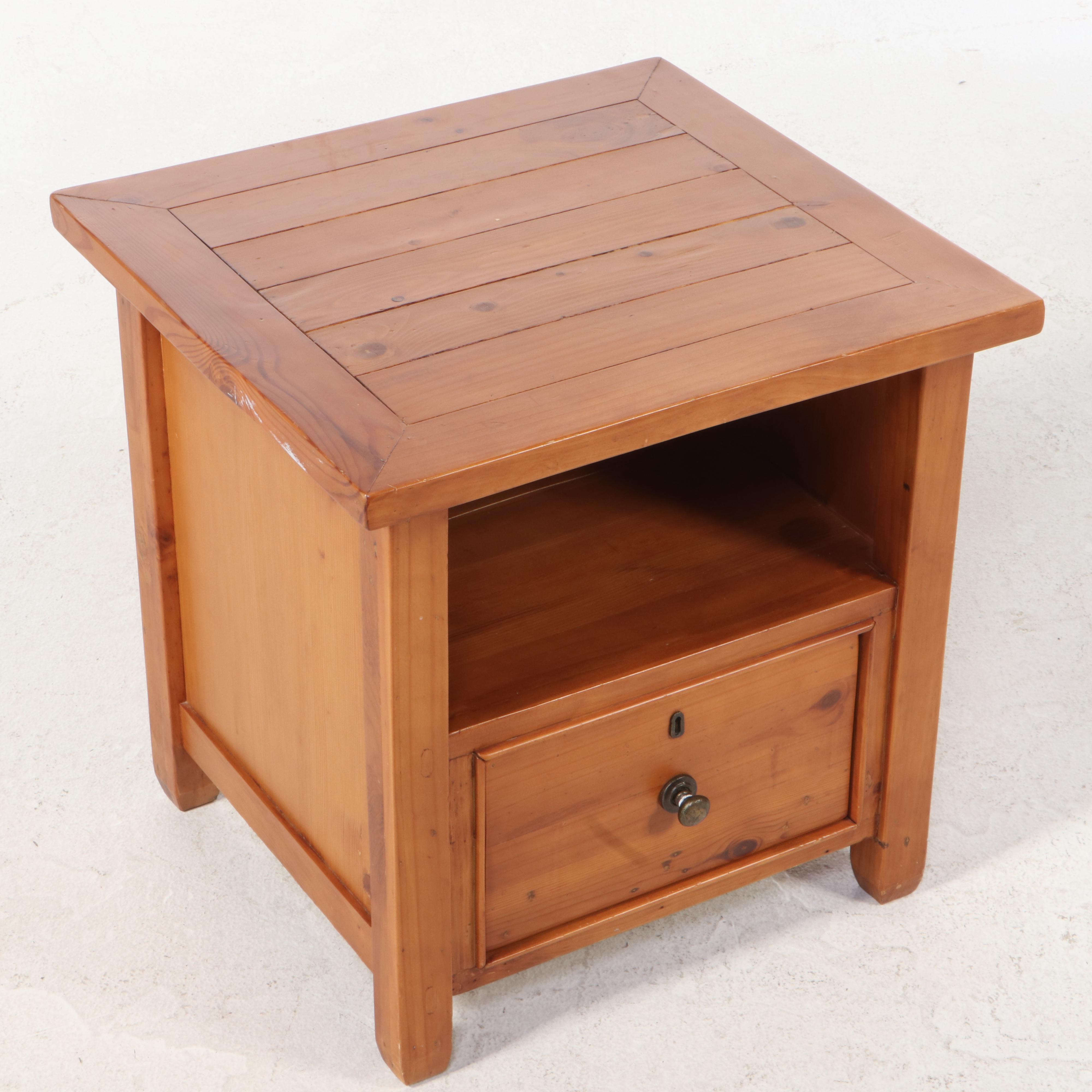 Pottery Barn "Ashland" Pine Media Wardrobe Plus Nightstand