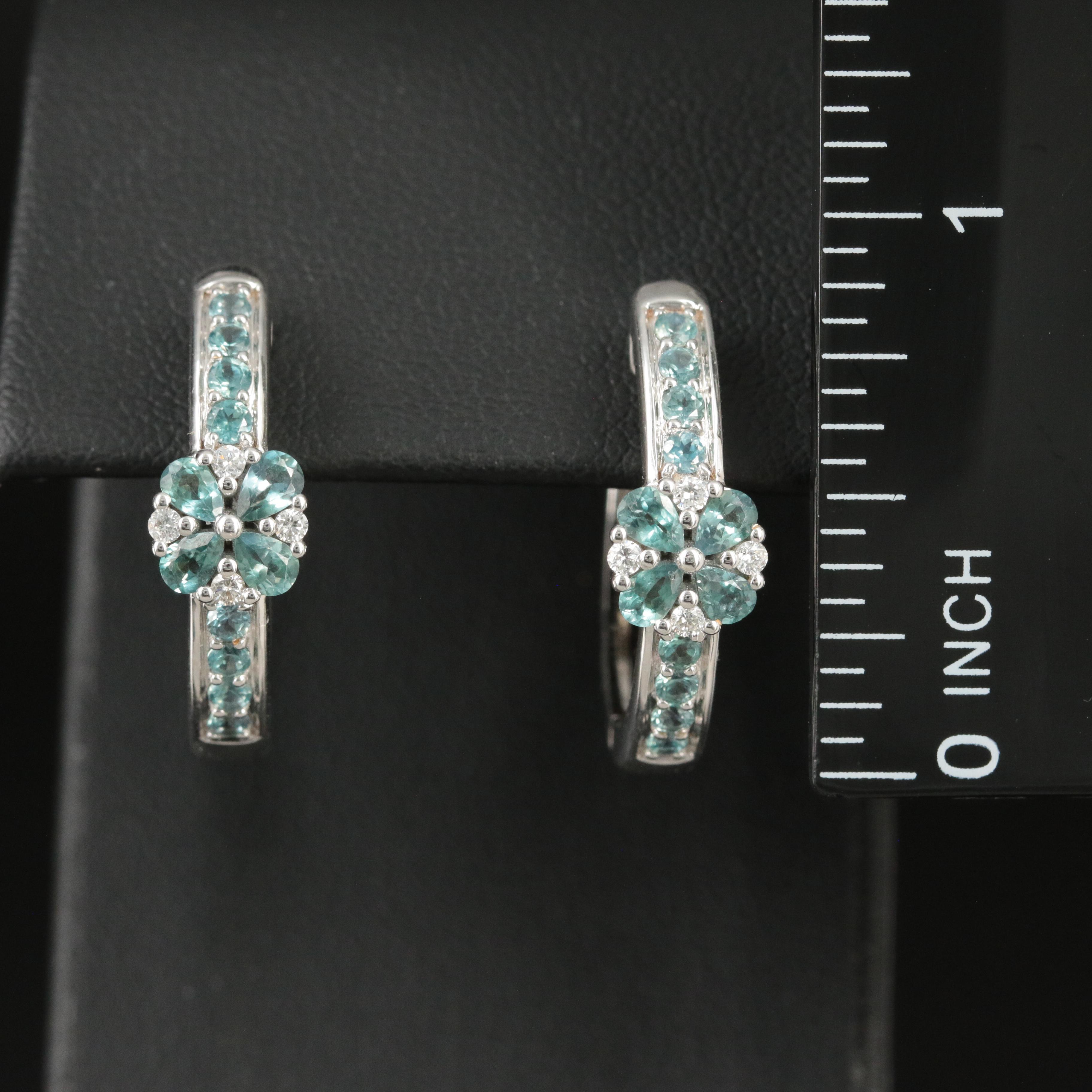 Chromia 18K Alexandrite and Diamond Hoop Earrings