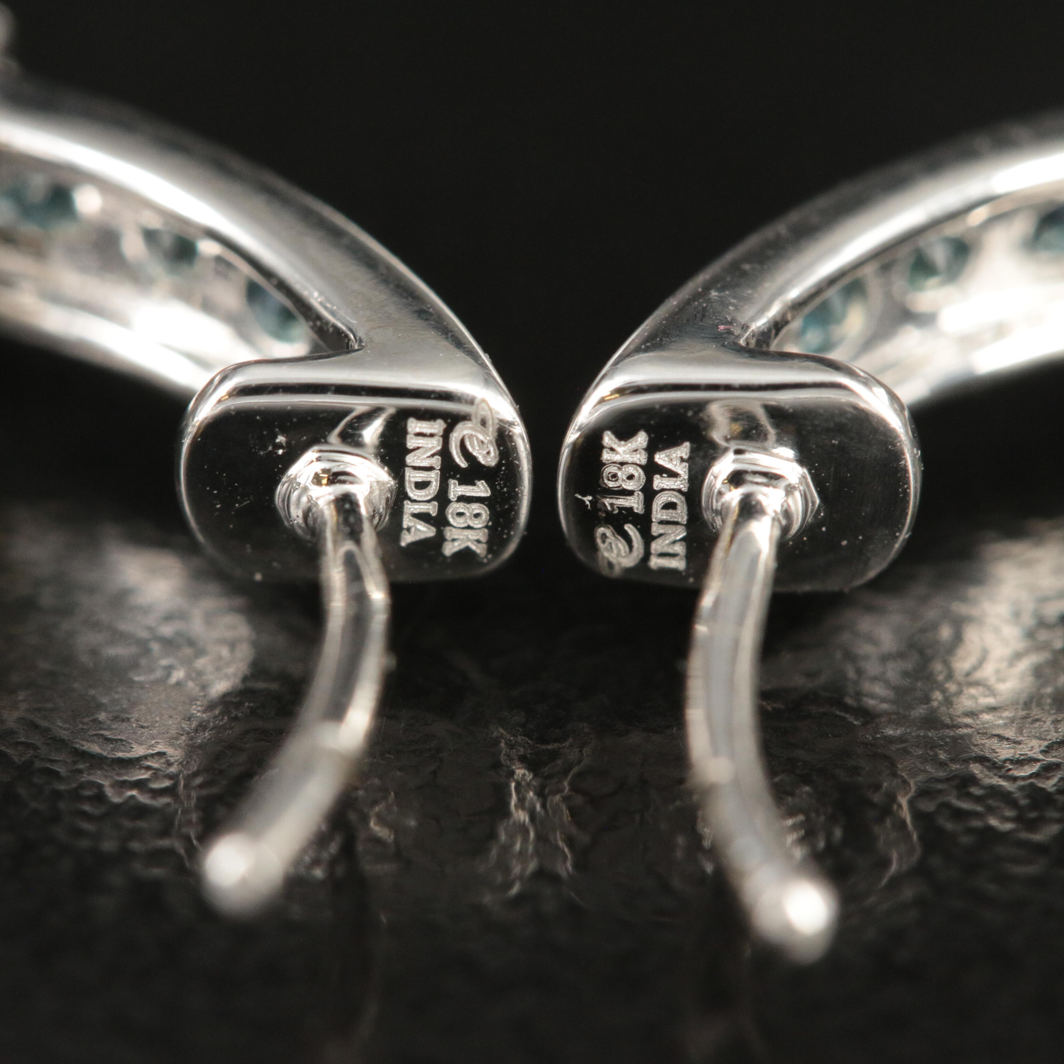 Chromia 18K Alexandrite and Diamond Hoop Earrings