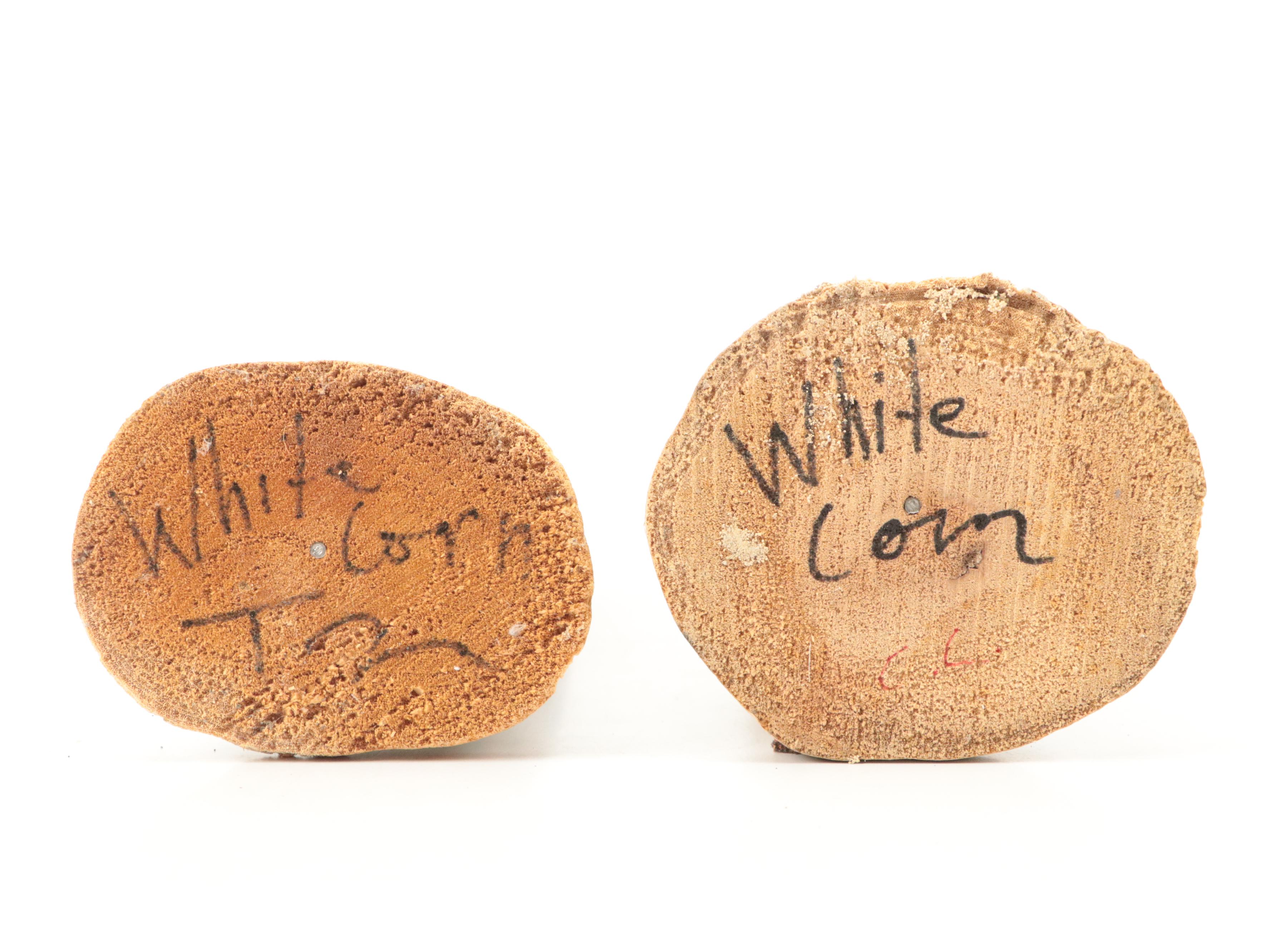 White Corn Kachinas with Carved and Painted Gourd