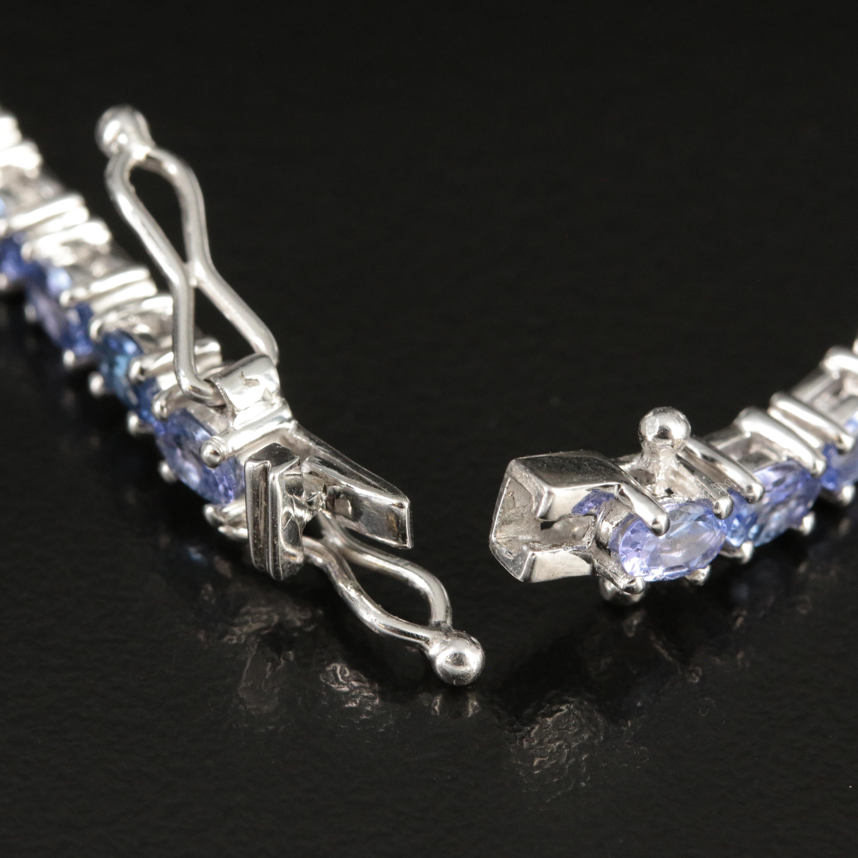 Sterling Tanzanite Line Bracelet