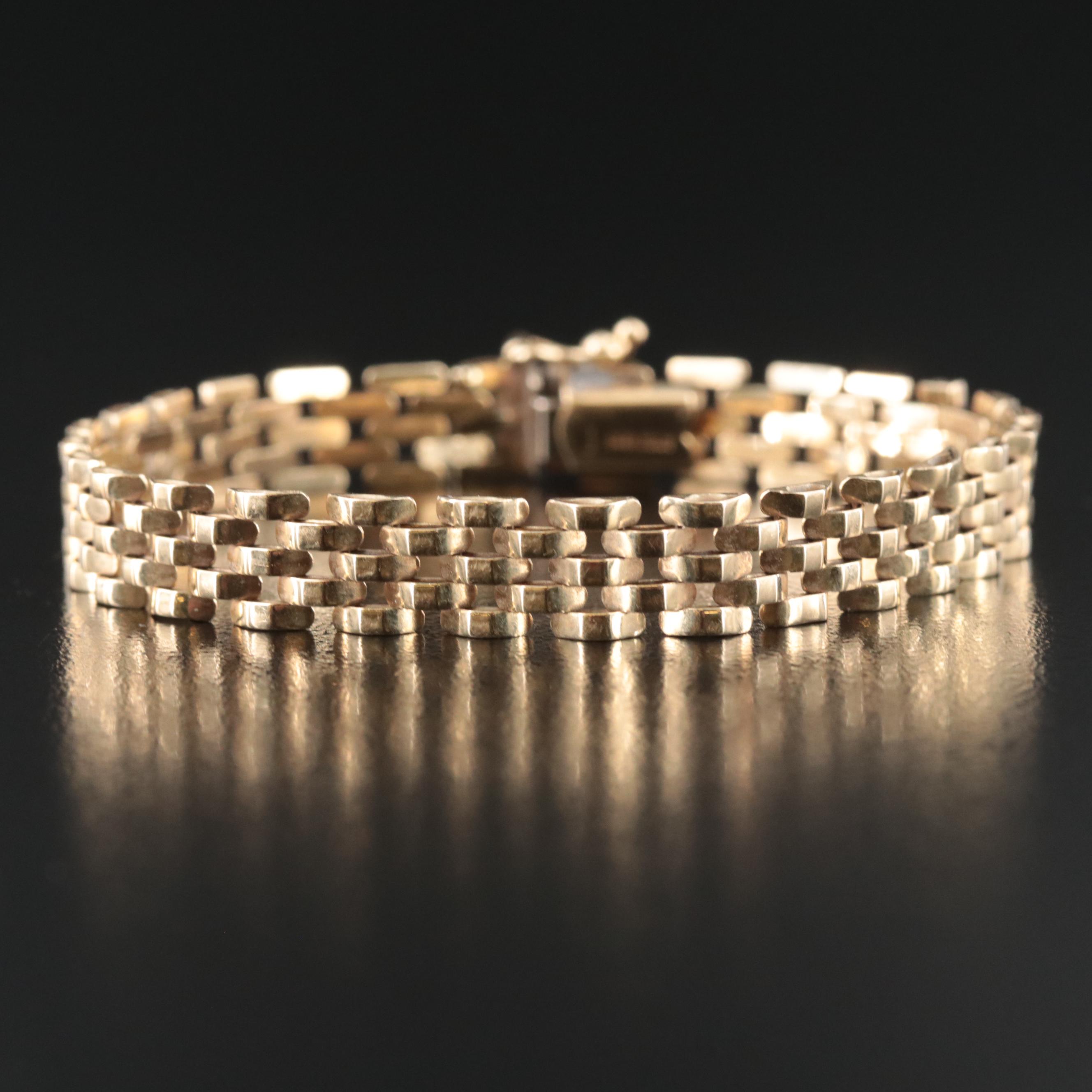 14K Panther Link Bracelet