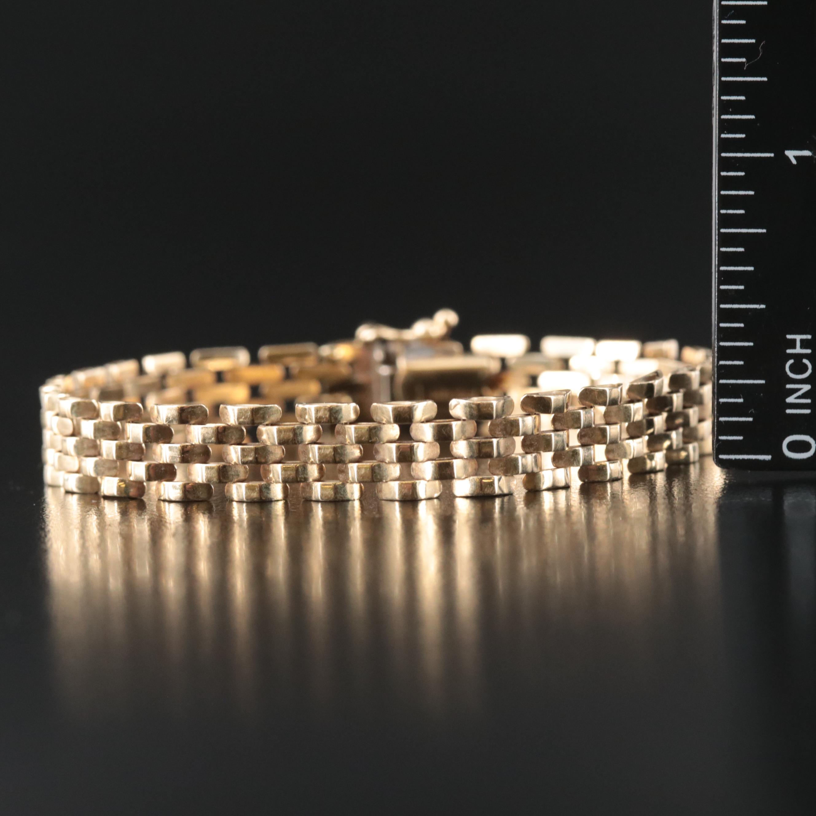 14K Panther Link Bracelet