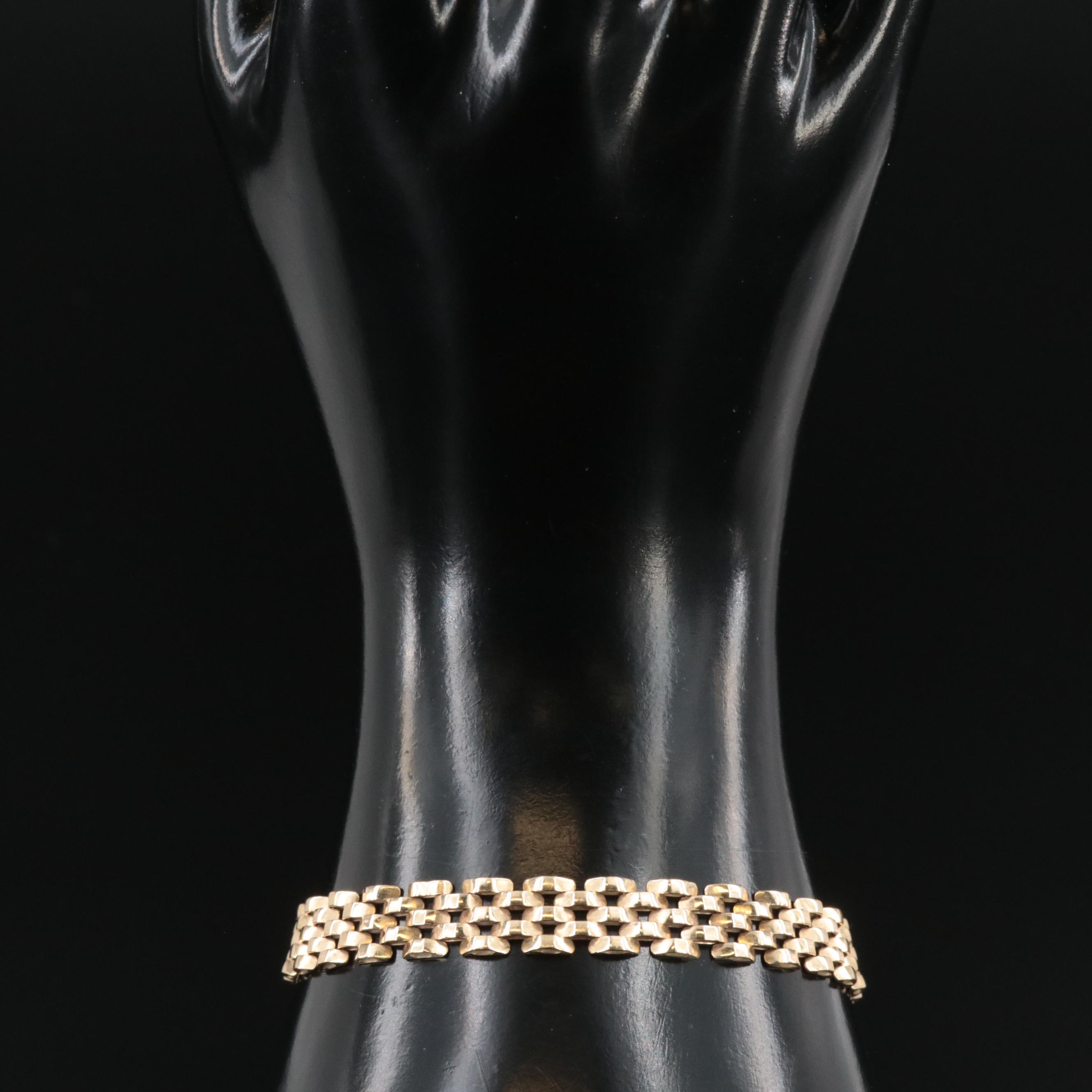 14K Panther Link Bracelet