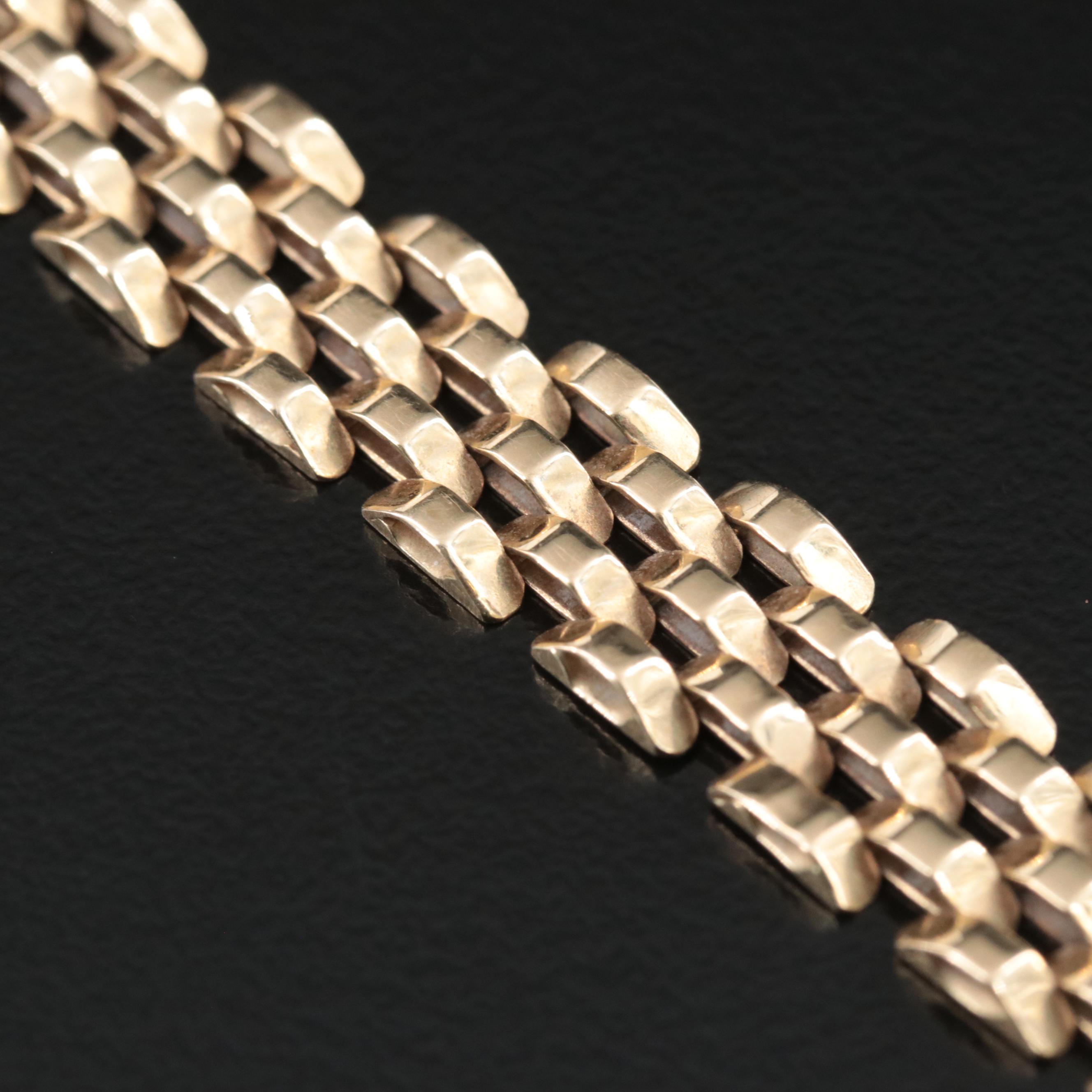 14K Panther Link Bracelet