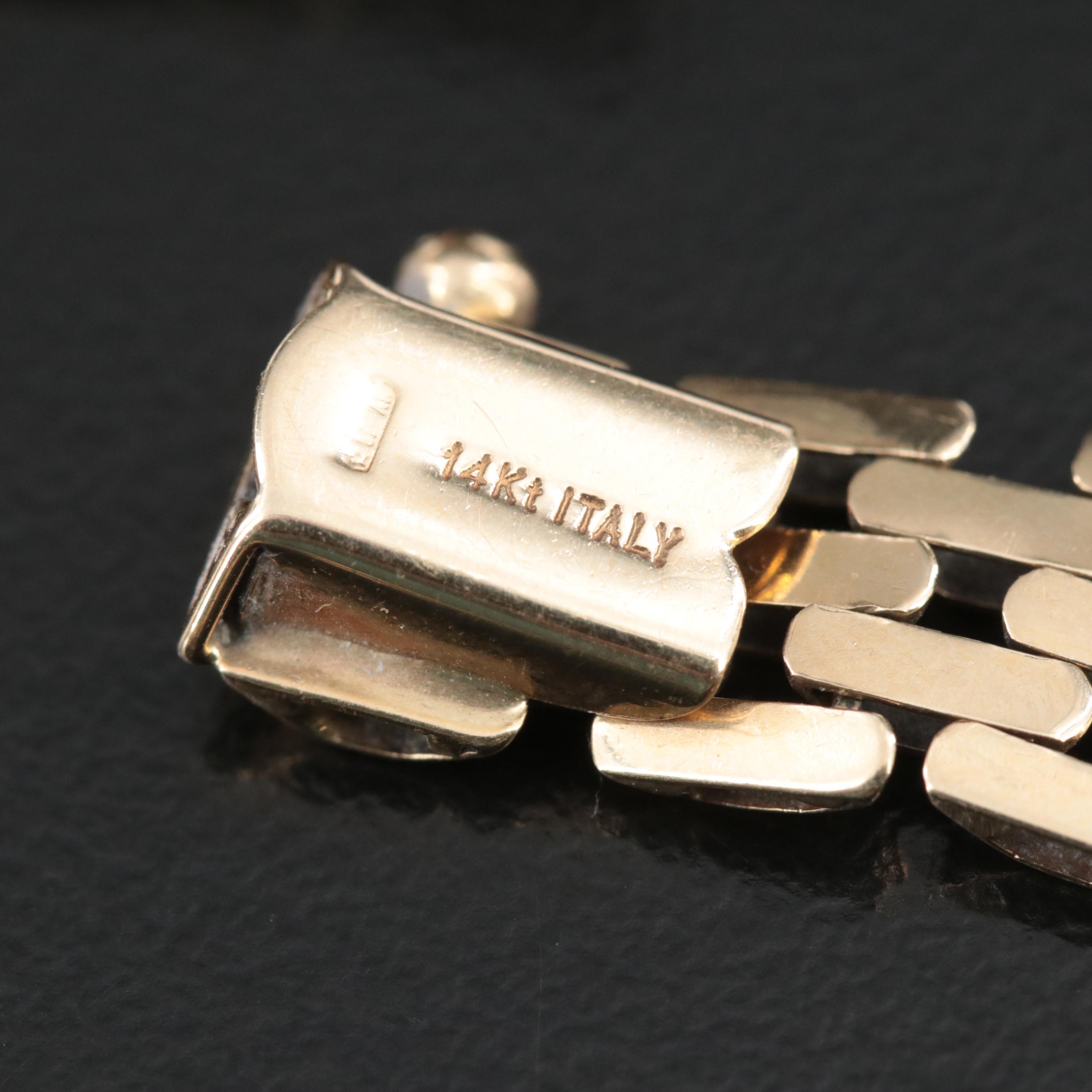 14K Panther Link Bracelet