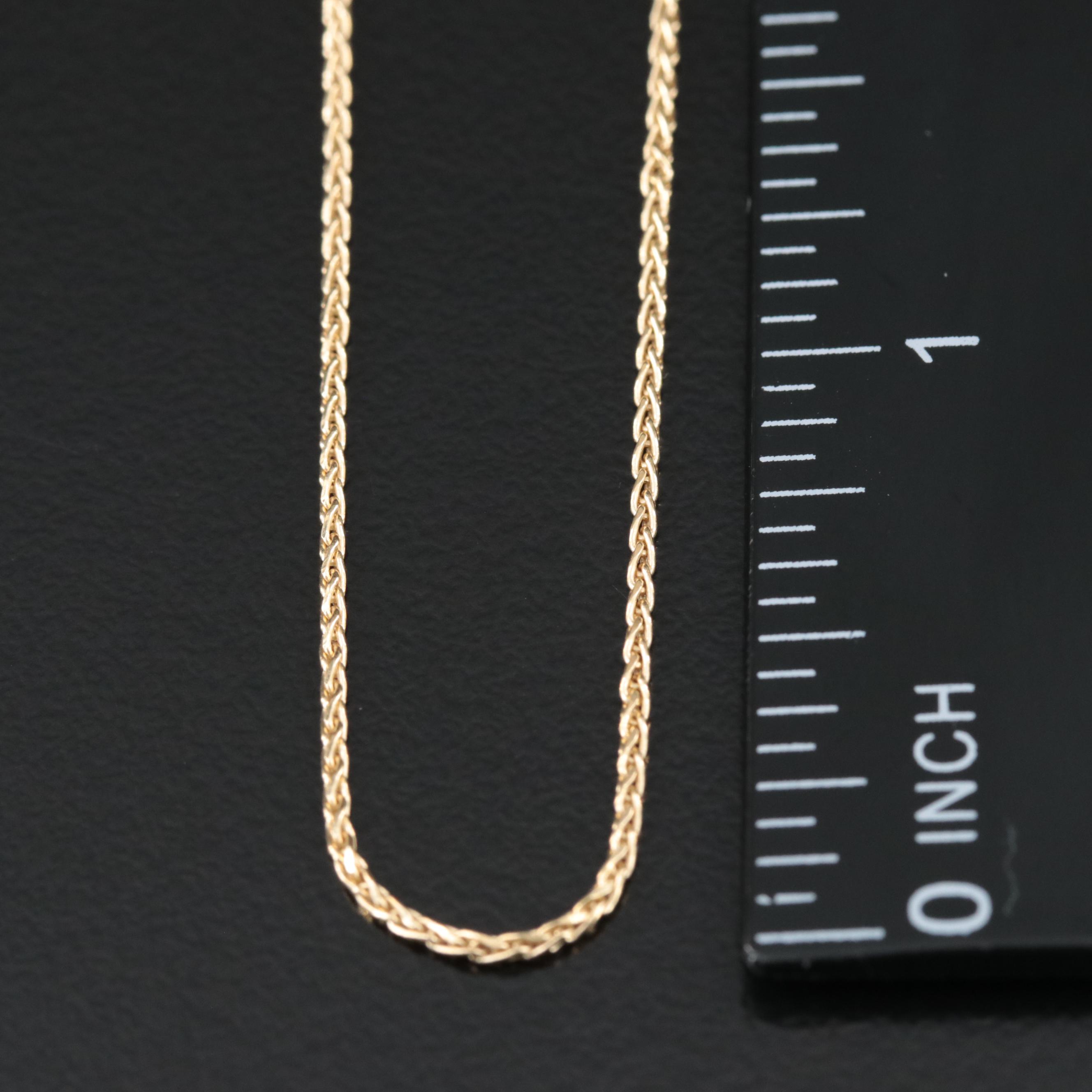 14K Wheat Chain Necklace