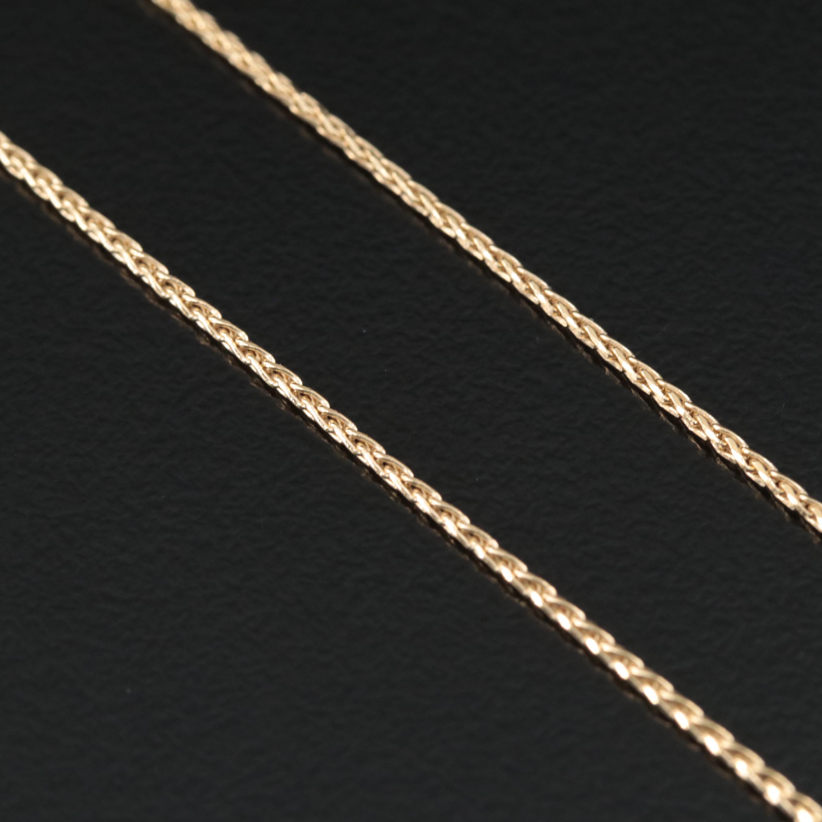 14K Wheat Chain Necklace