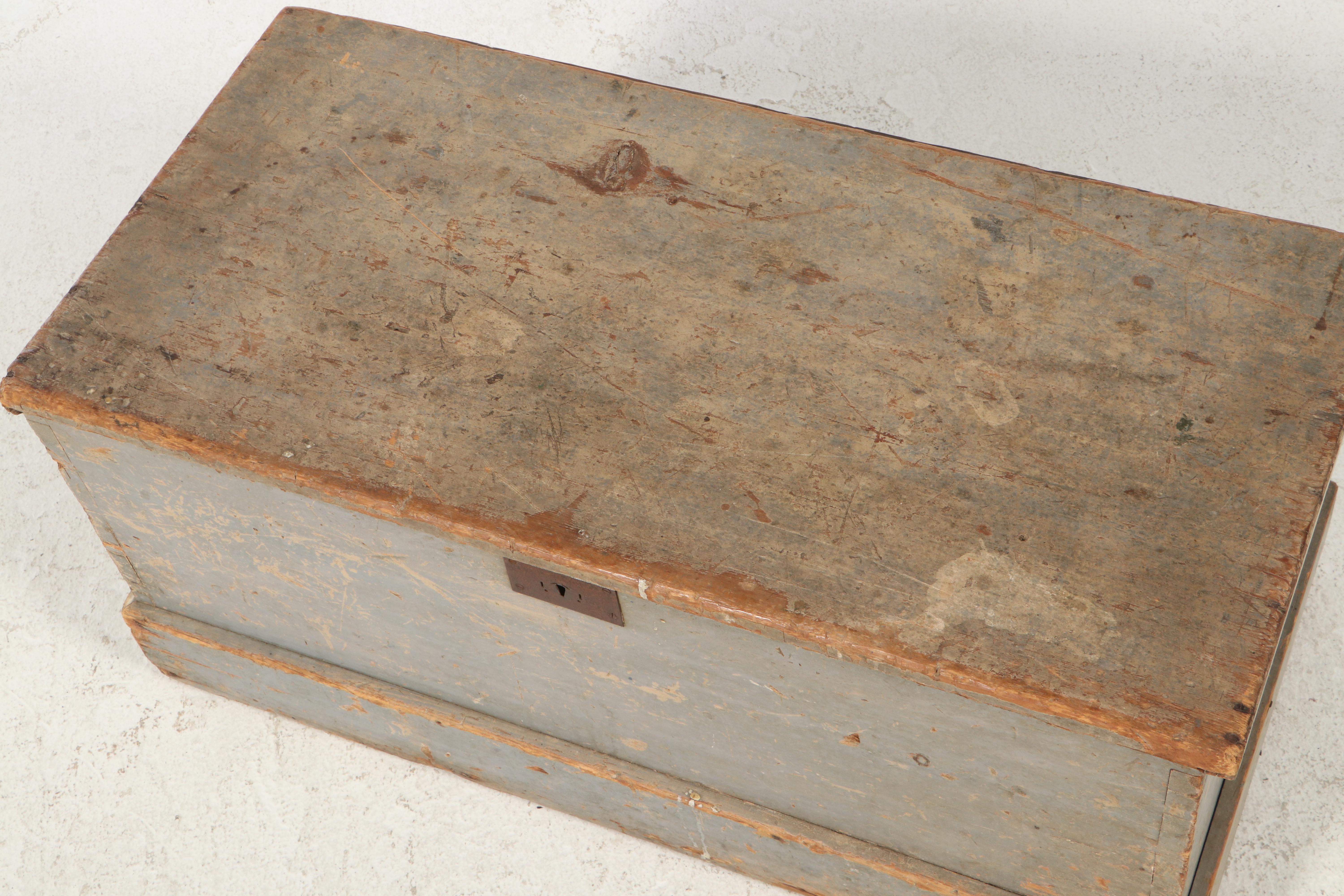 American Primitive Painted Pine Tool Chest, 19th Century