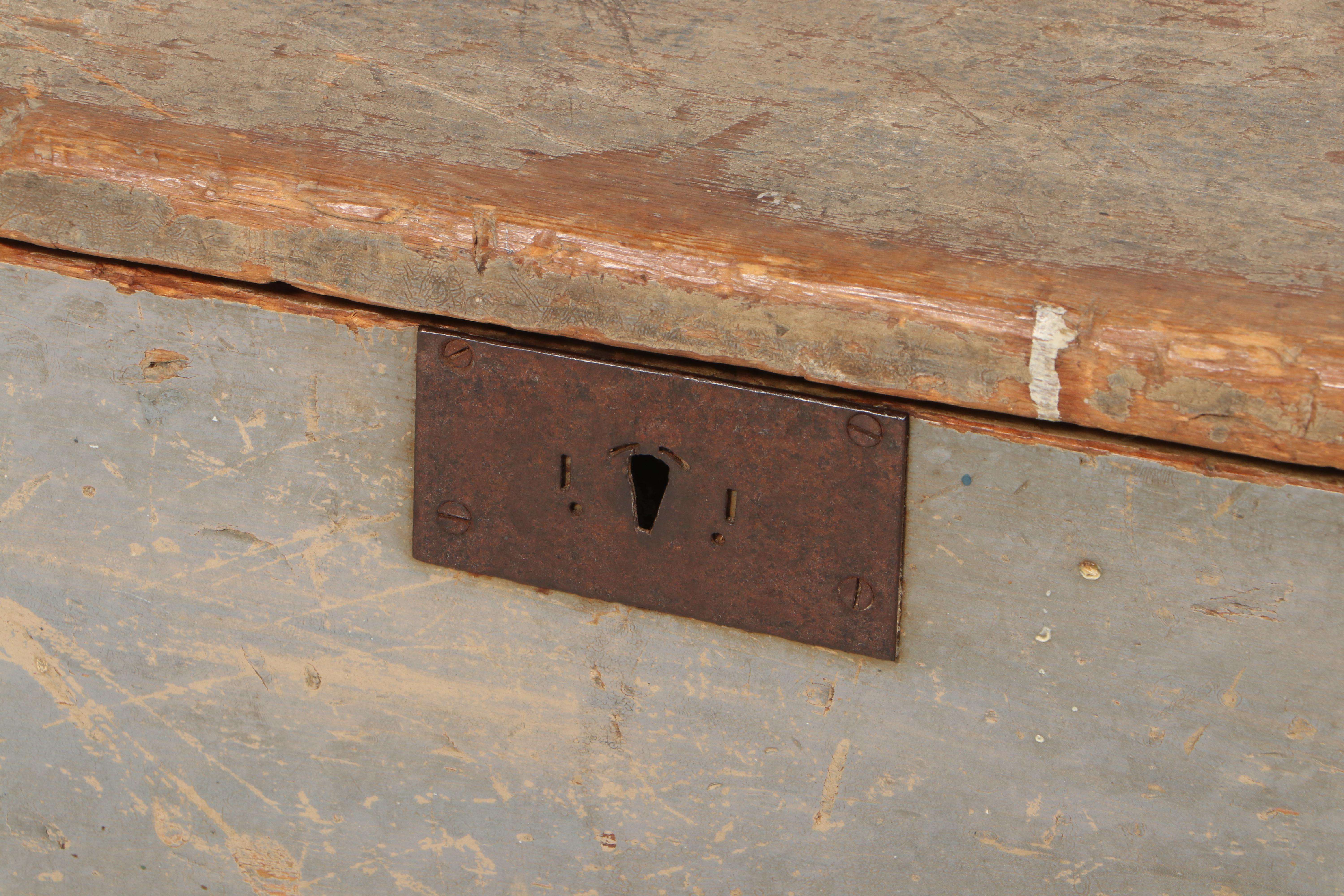 American Primitive Painted Pine Tool Chest, 19th Century