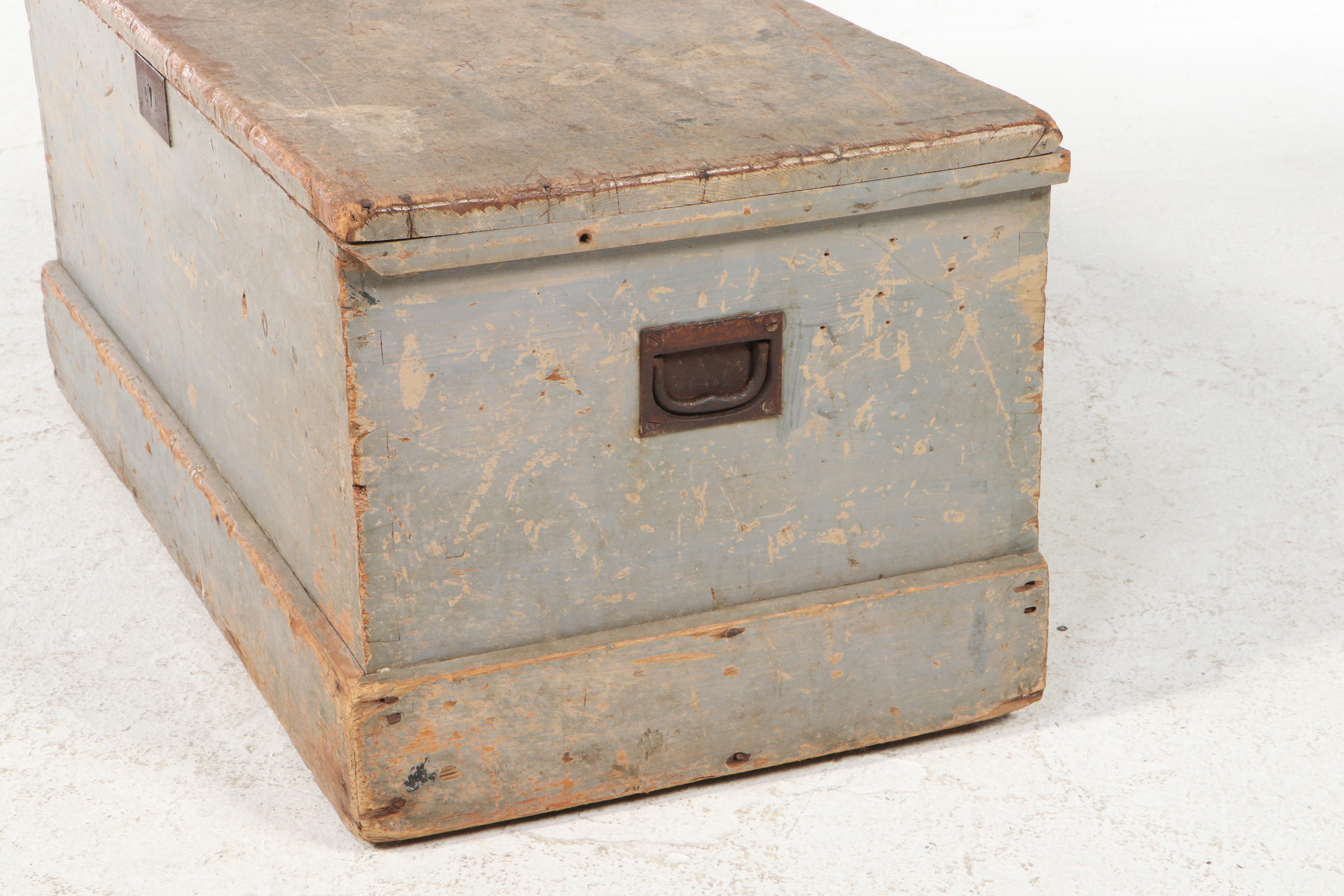 American Primitive Painted Pine Tool Chest, 19th Century