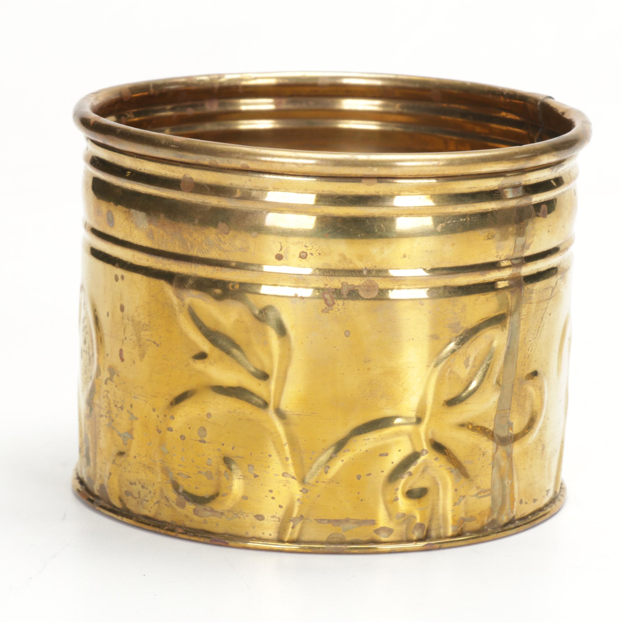 Folk Art Brass and Copper Nativity Set