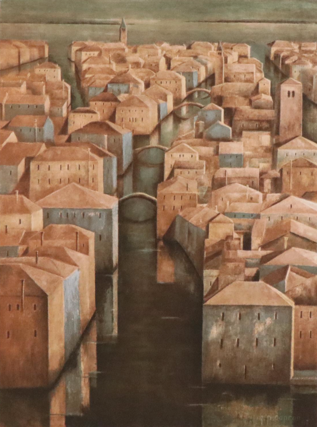 Jean-Pierre Capron Cityscape Lithograph