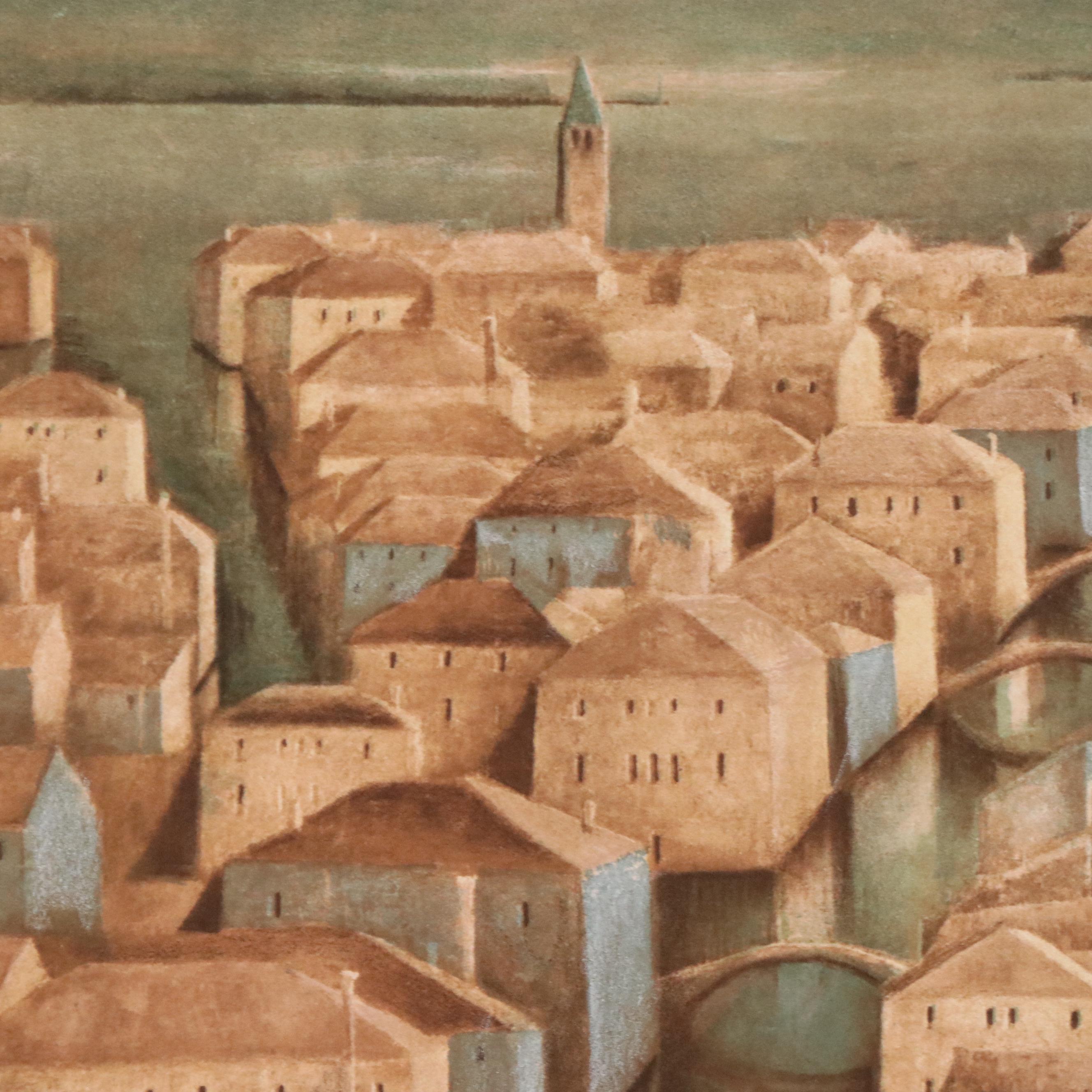 Jean-Pierre Capron Cityscape Lithograph