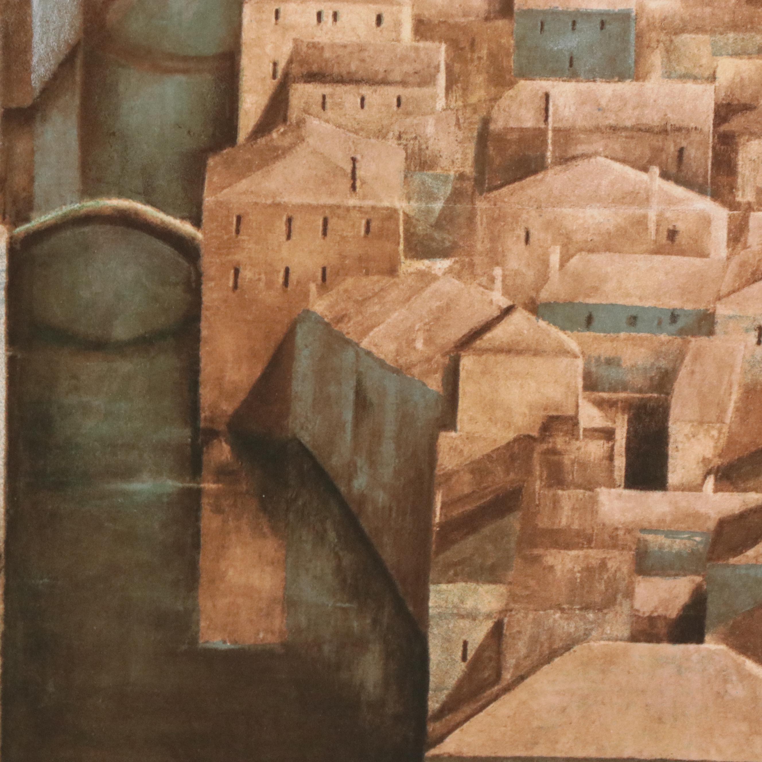 Jean-Pierre Capron Cityscape Lithograph