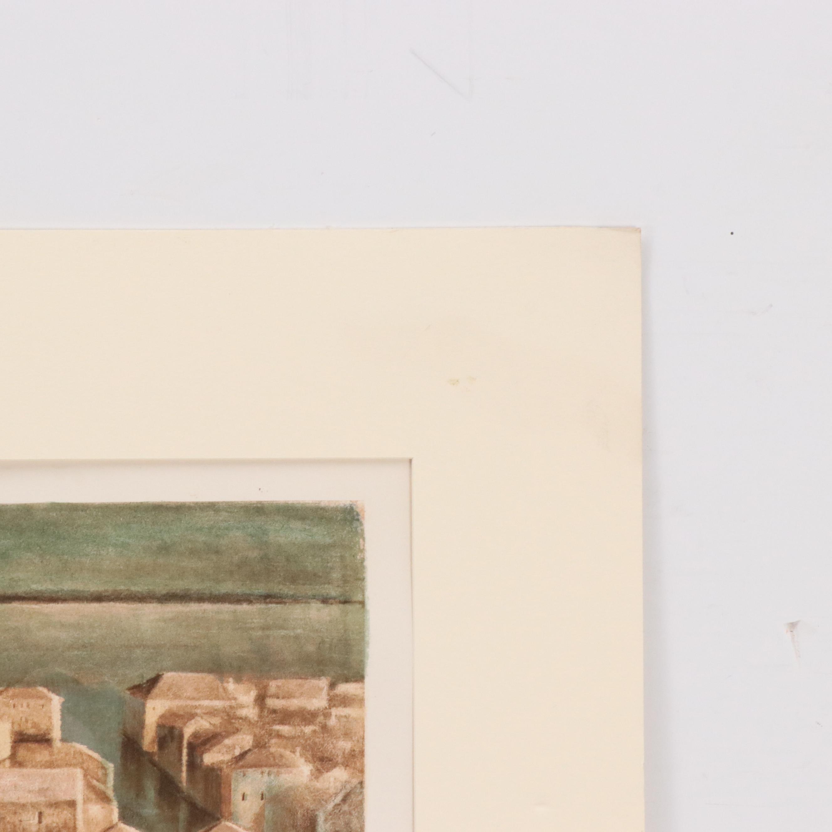 Jean-Pierre Capron Cityscape Lithograph