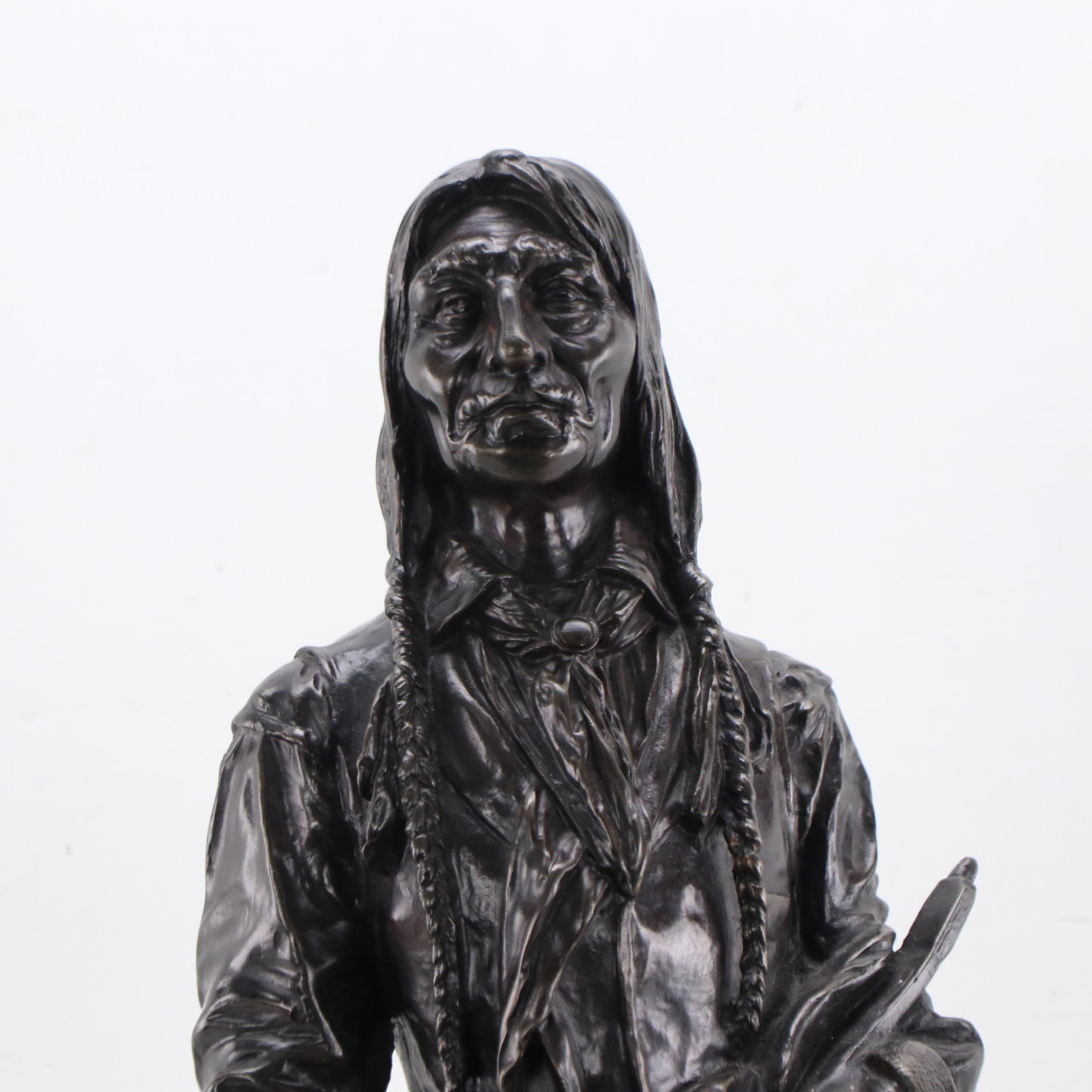 Carl Kauba Bronze Sculpture "Chief Wolf Robe"