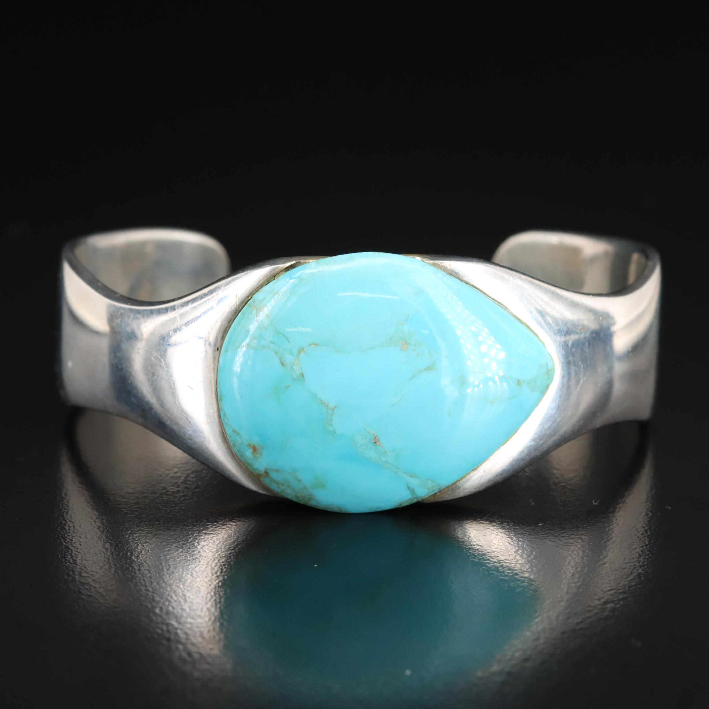 Barse Sterling Turquoise Cuff