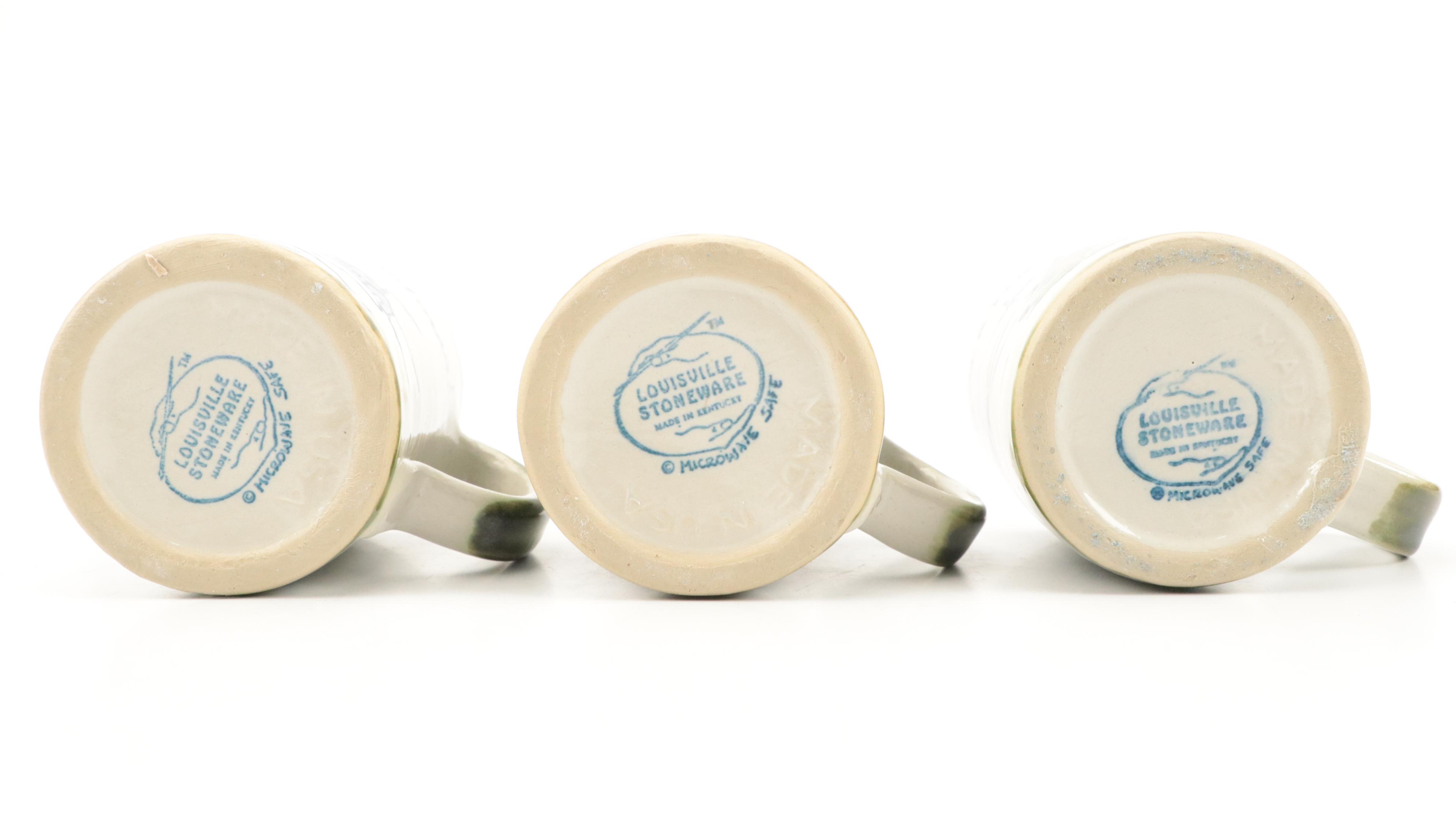 Louisville Stoneware Christmas Themed Mugs