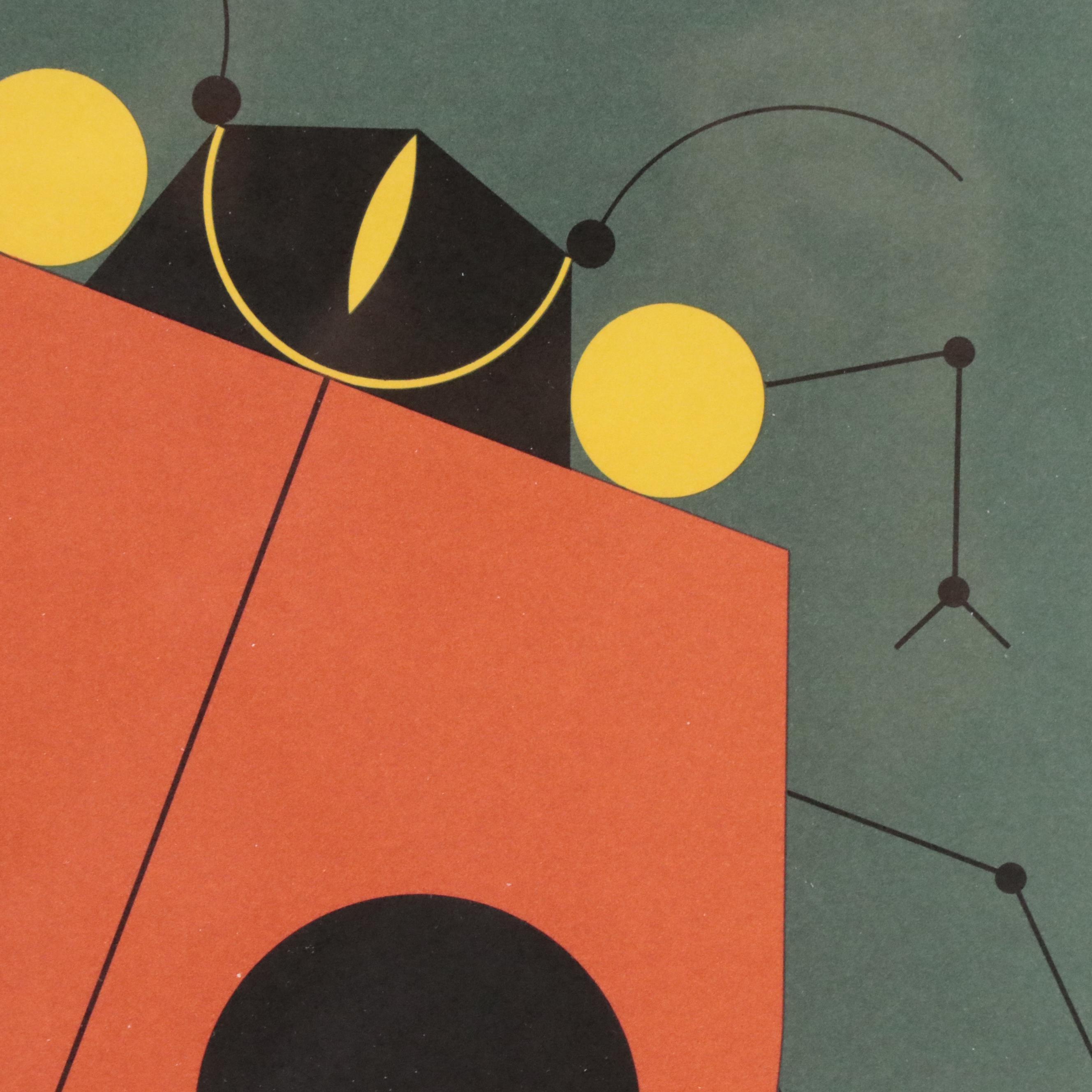 Charley Harper Lithograph "Ladybug"