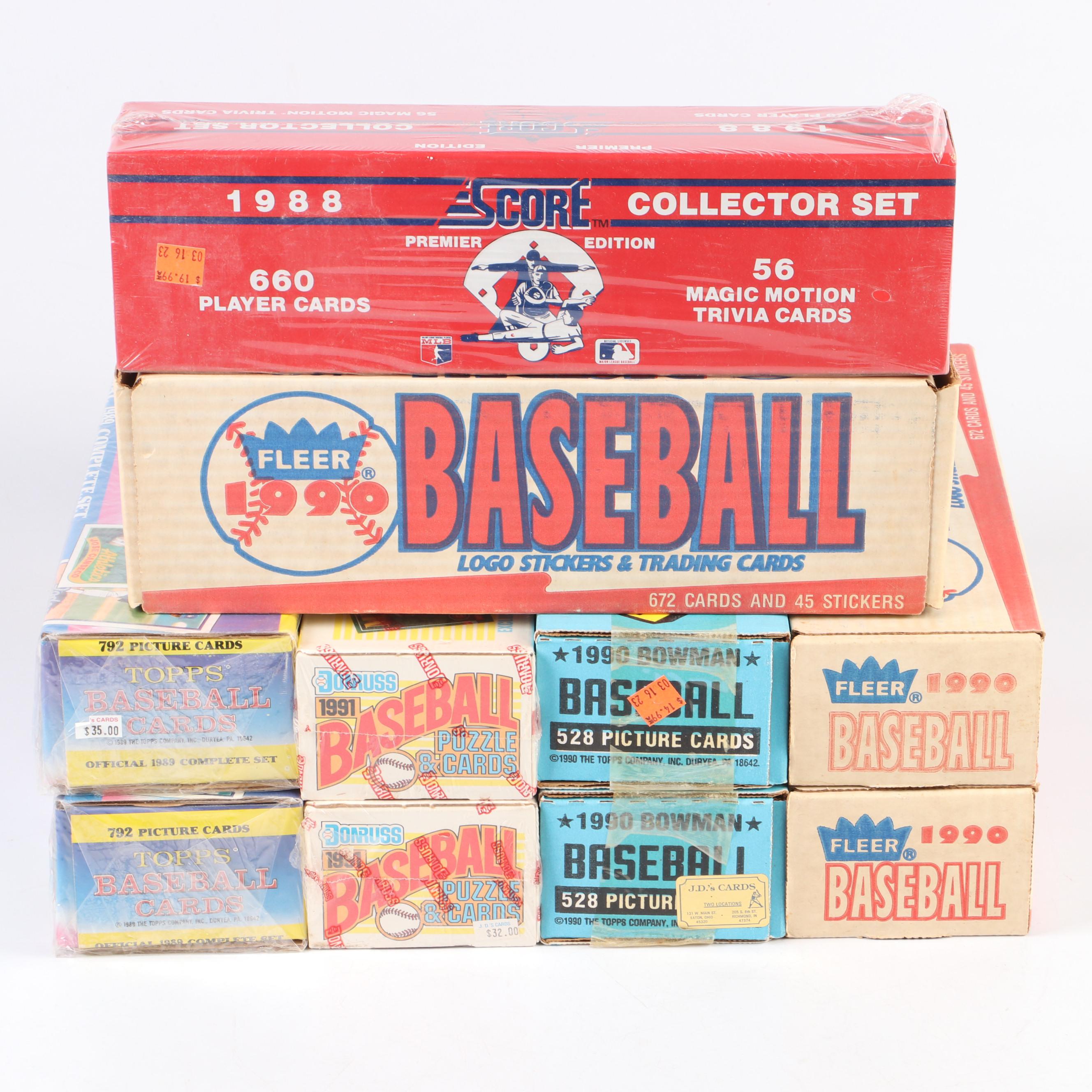 Bowman, Topps, Donruss, and More Sealed Baseball Card Sets, 1980s-1990s