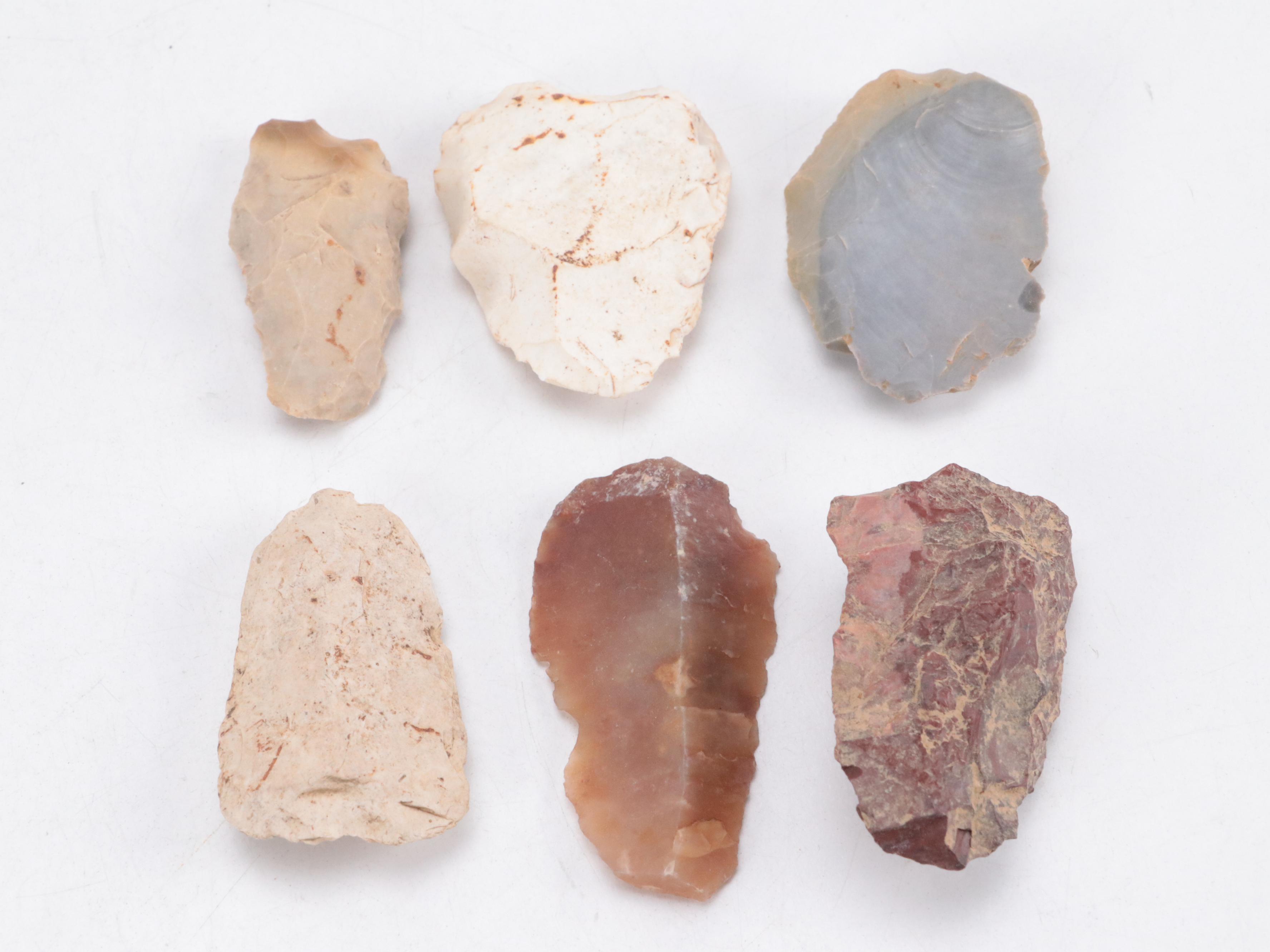 Early Native American Type Knapped Lithic Tools