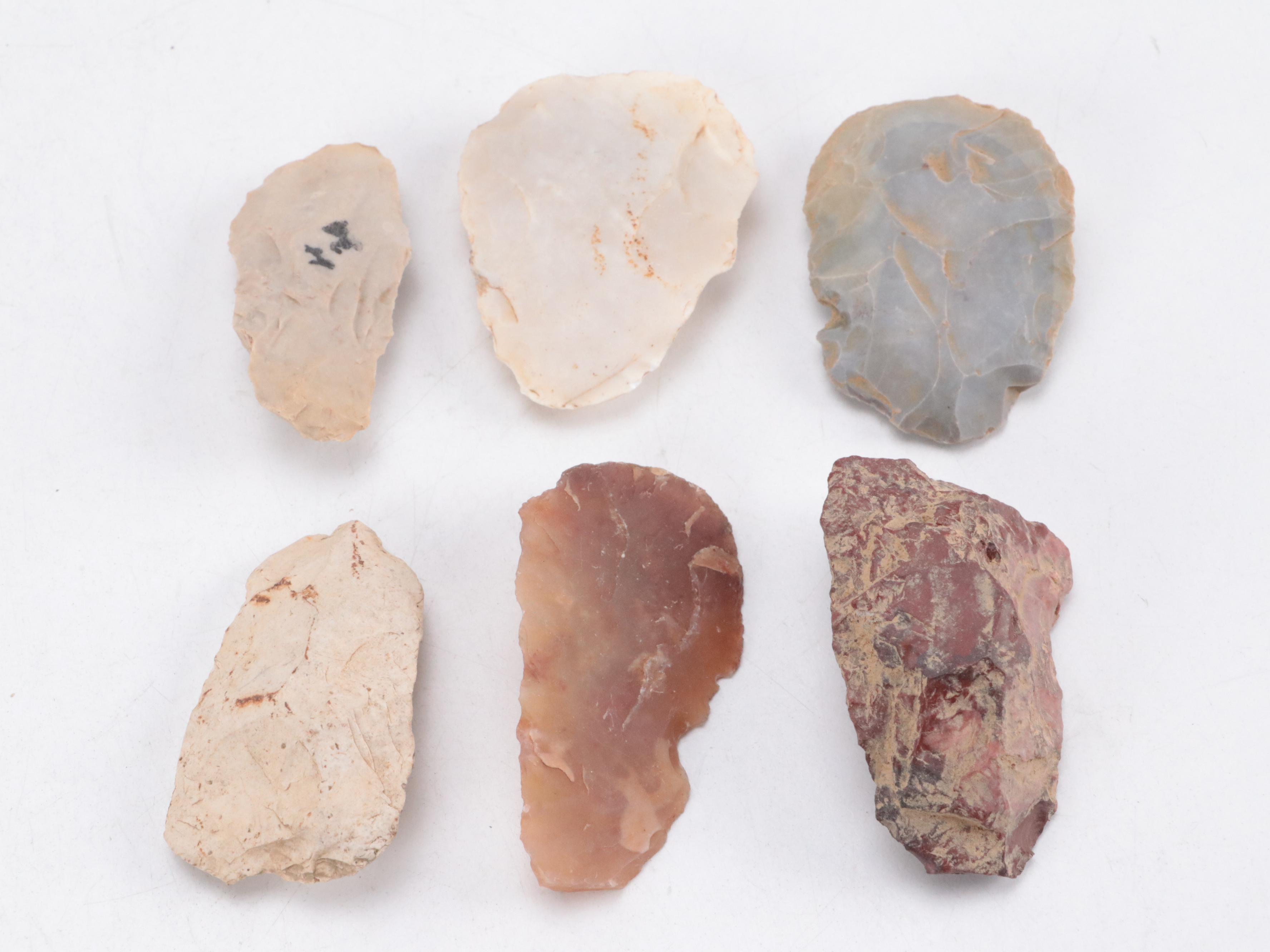 Early Native American Type Knapped Lithic Tools