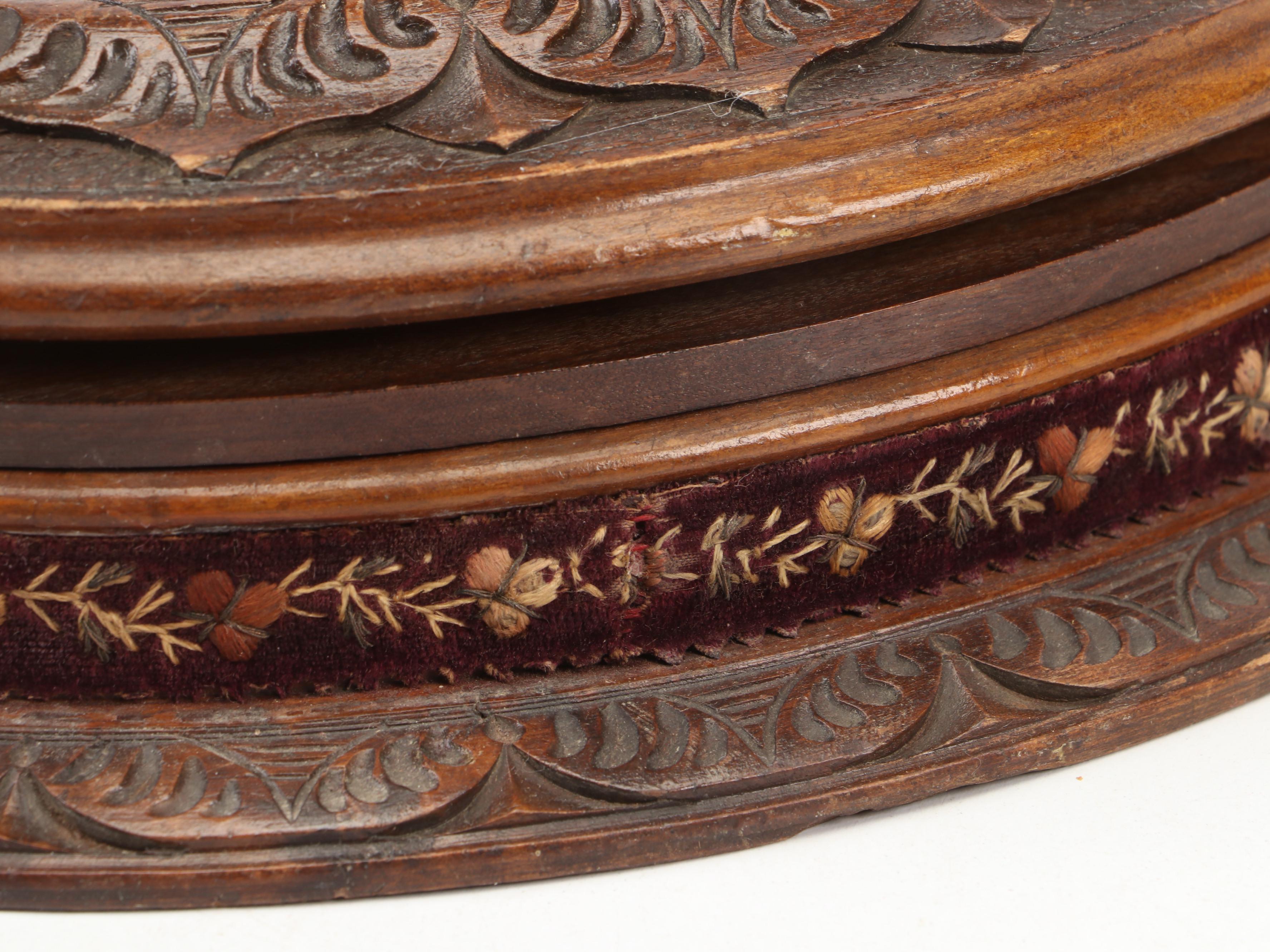 Victorian Carved Wood Flower Press