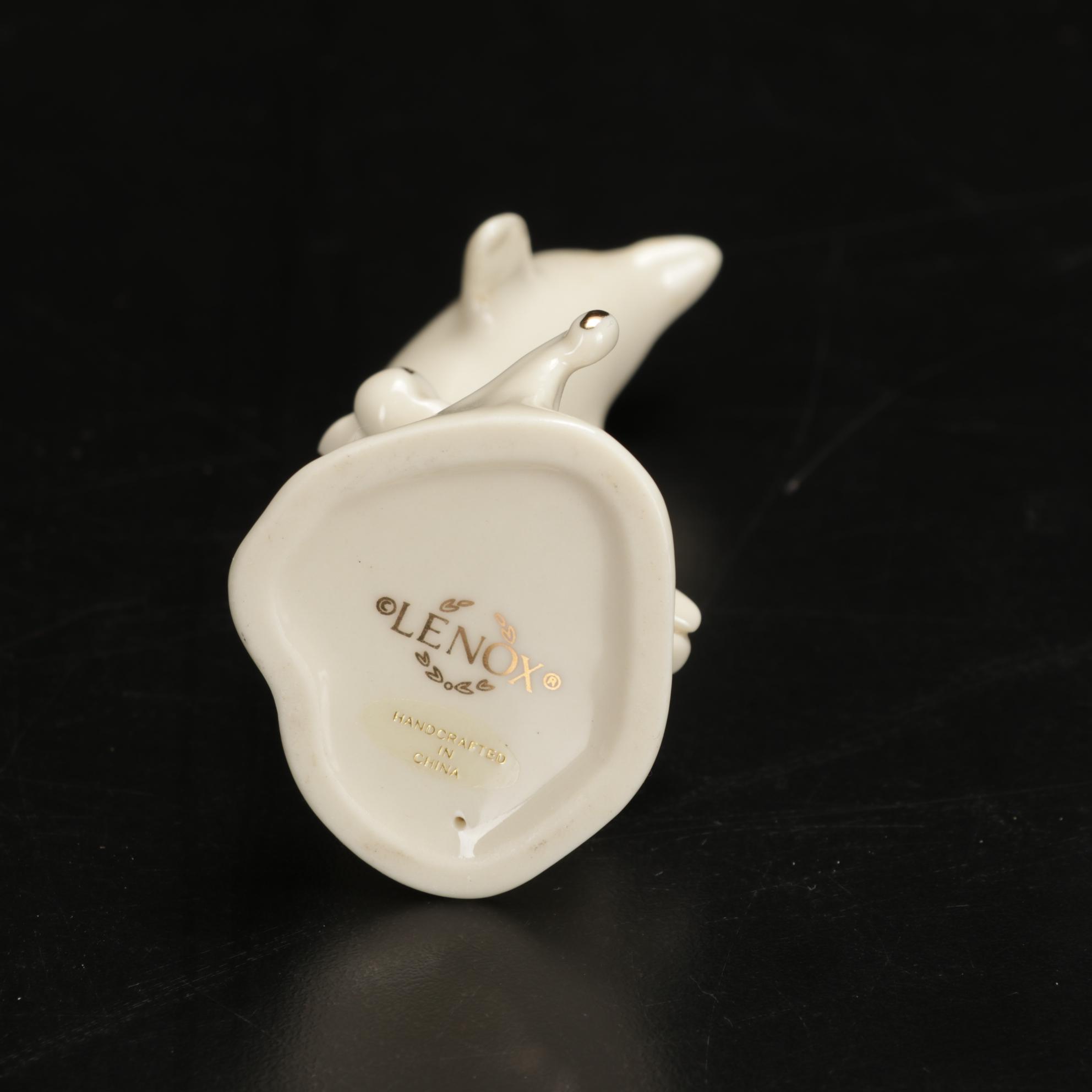 Lenox "China Jewels" Dolphin, Elephant, and Swan Figurines, 1980-2000