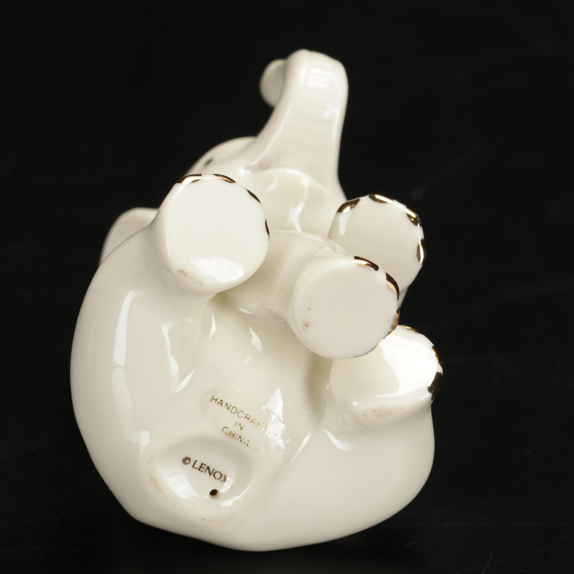 Lenox "China Jewels" Dolphin, Elephant, and Swan Figurines, 1980-2000