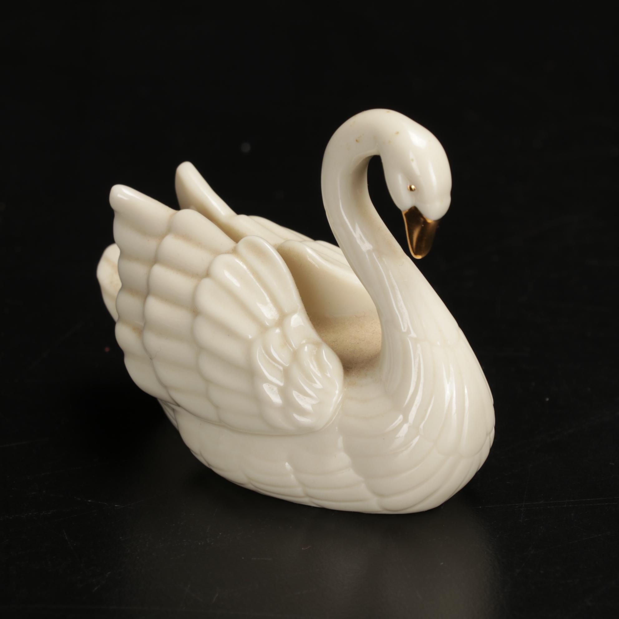 Lenox "China Jewels" Dolphin, Elephant, and Swan Figurines, 1980-2000