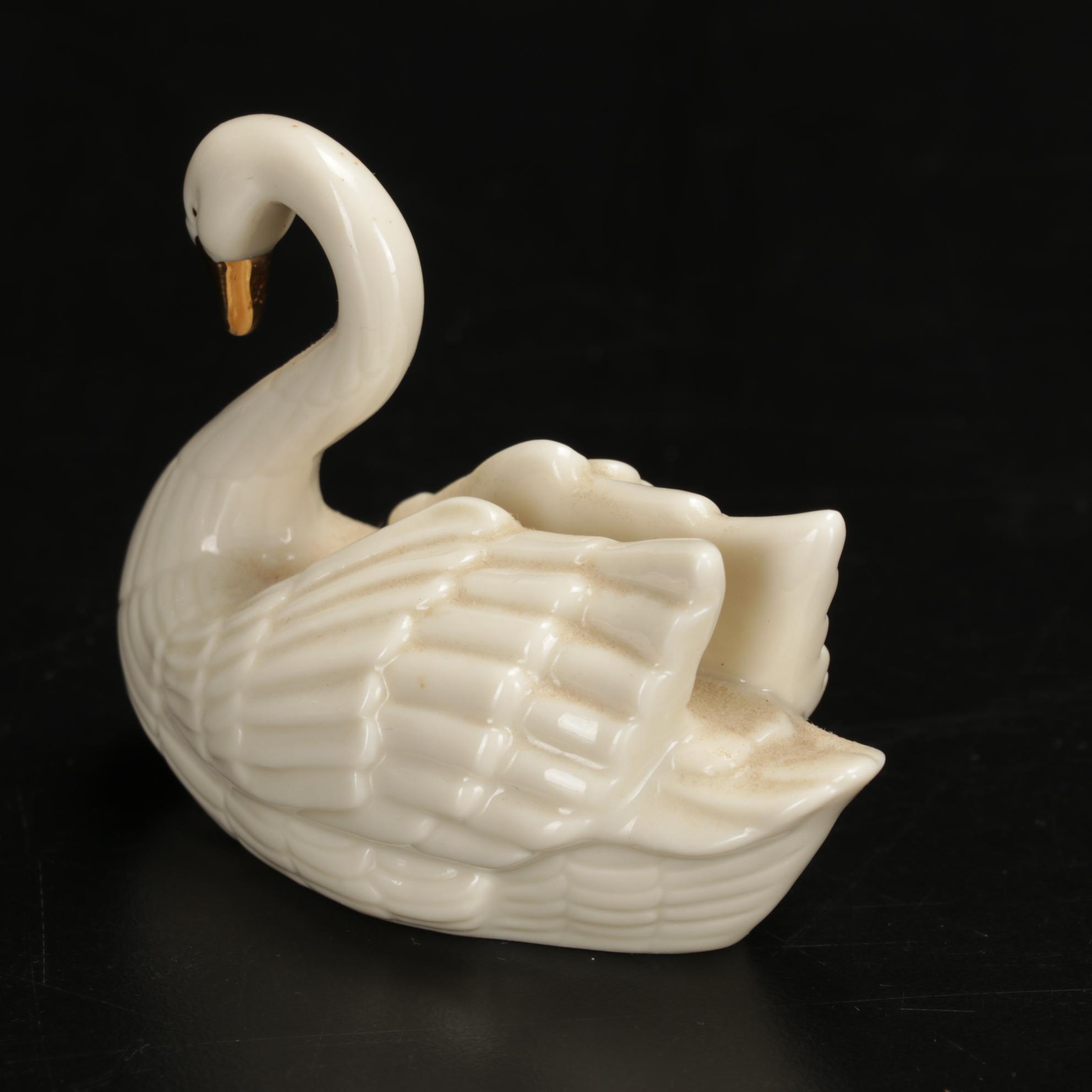 Lenox "China Jewels" Dolphin, Elephant, and Swan Figurines, 1980-2000