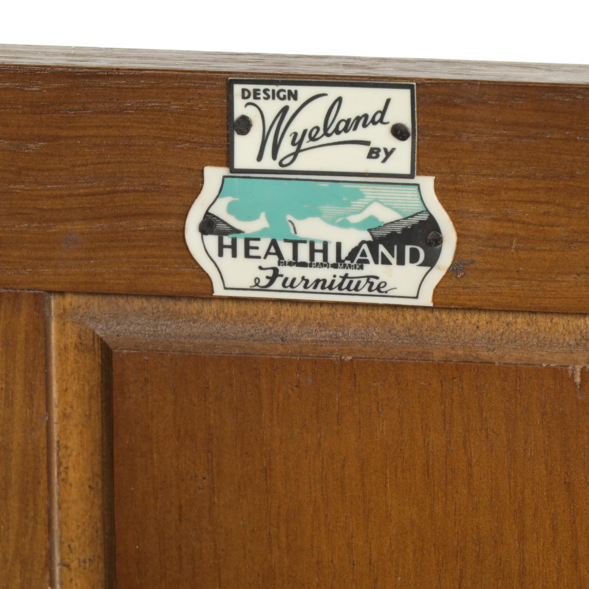 Heathland Furniture Jacobean Style Oak Linen Cabinet, 1930s