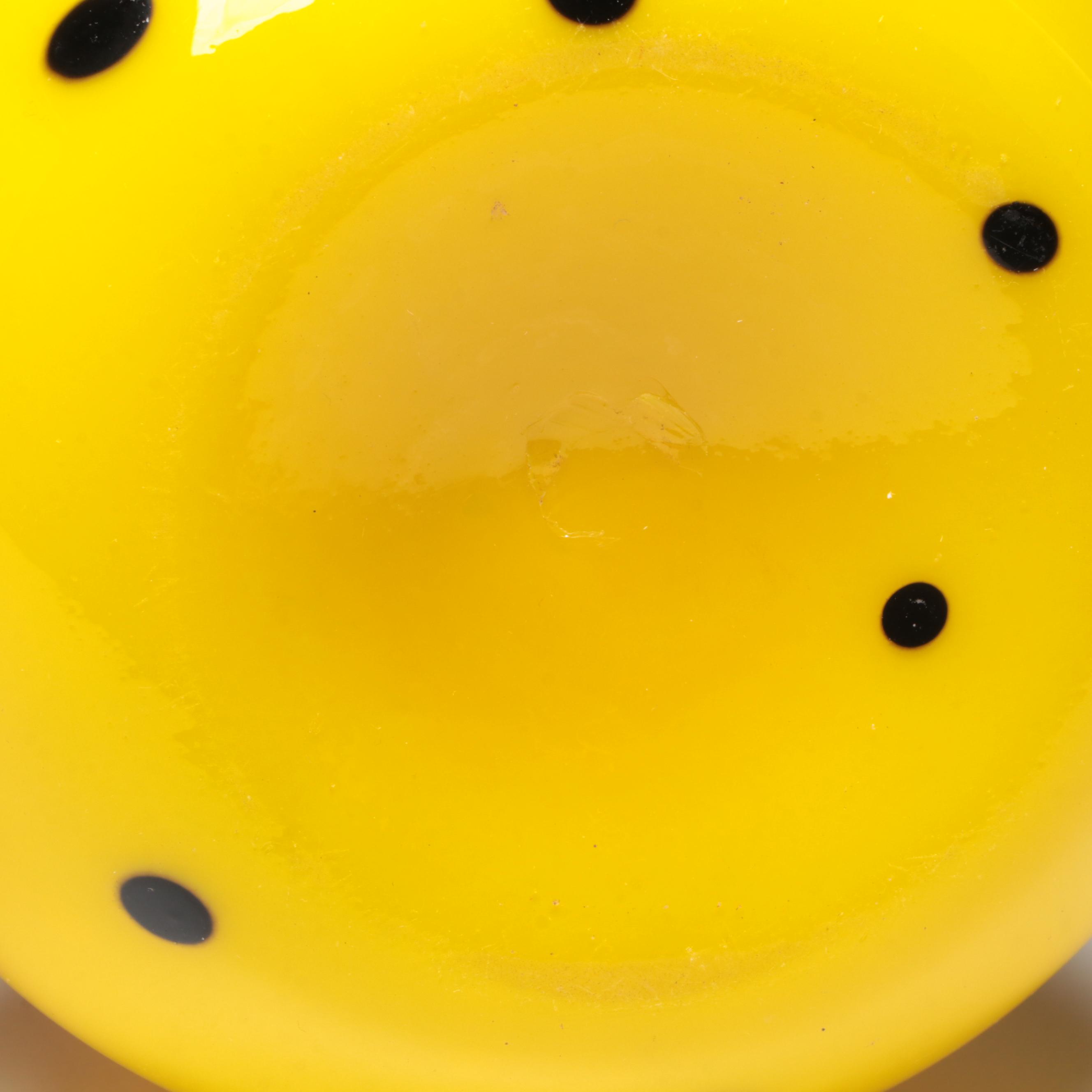 Tango Style Art Glass Vase with Pier 1 Imports Trumpet Glass Vase