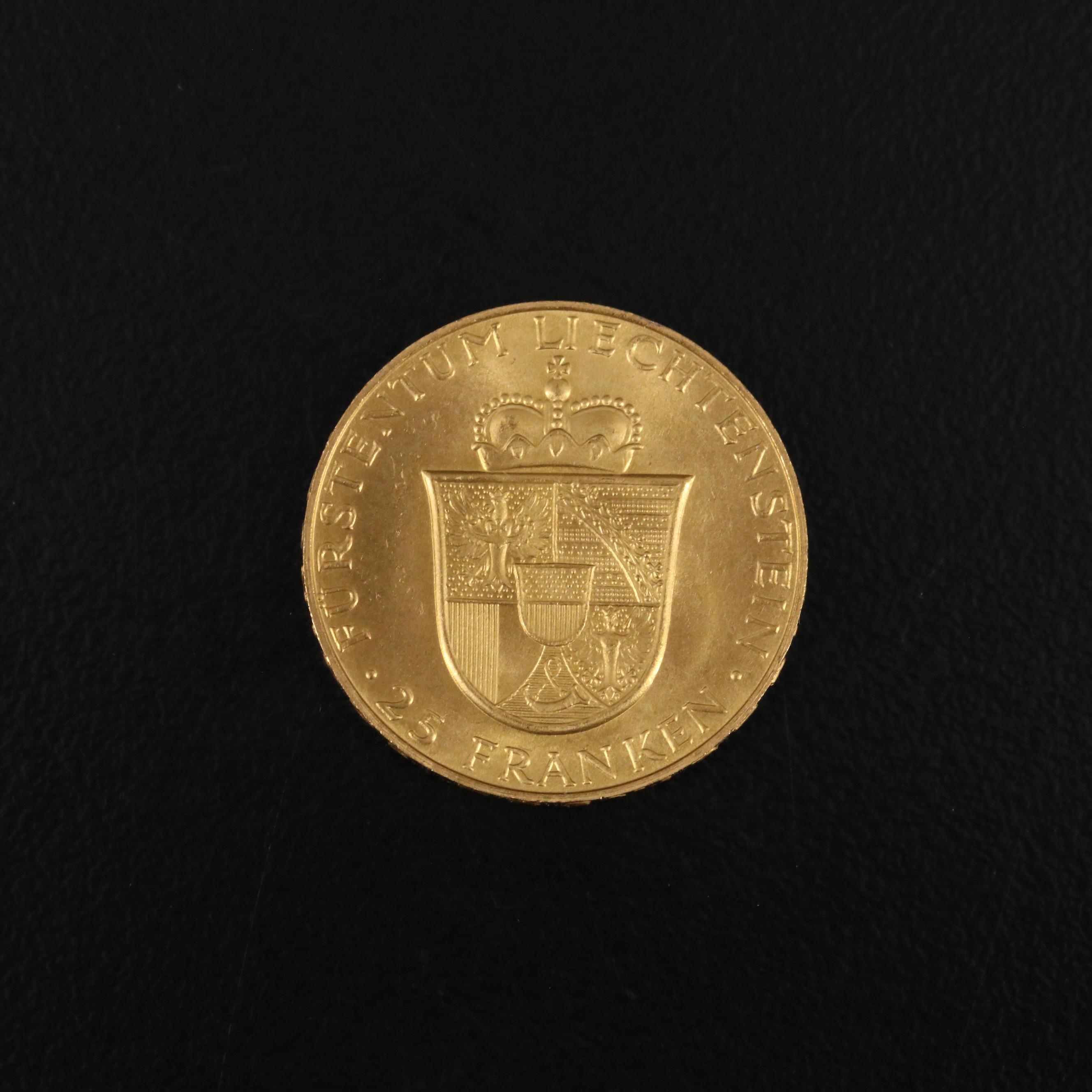 Two 1956 Commemorative Gold Coins from Liechtenstein