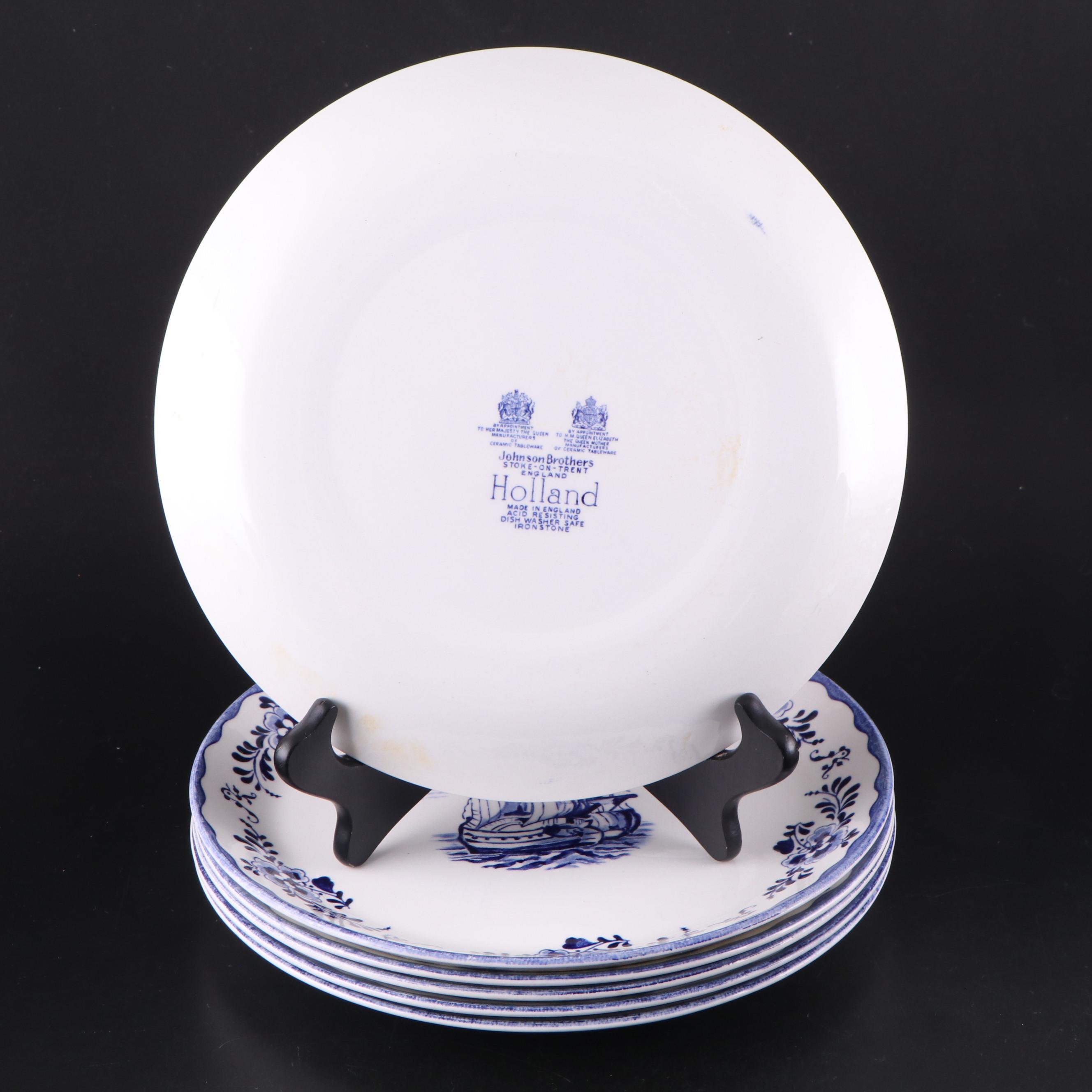 Johnson Brothers "Holland Blue Scenes" English Ironstone Dinnerware, 1974-1978