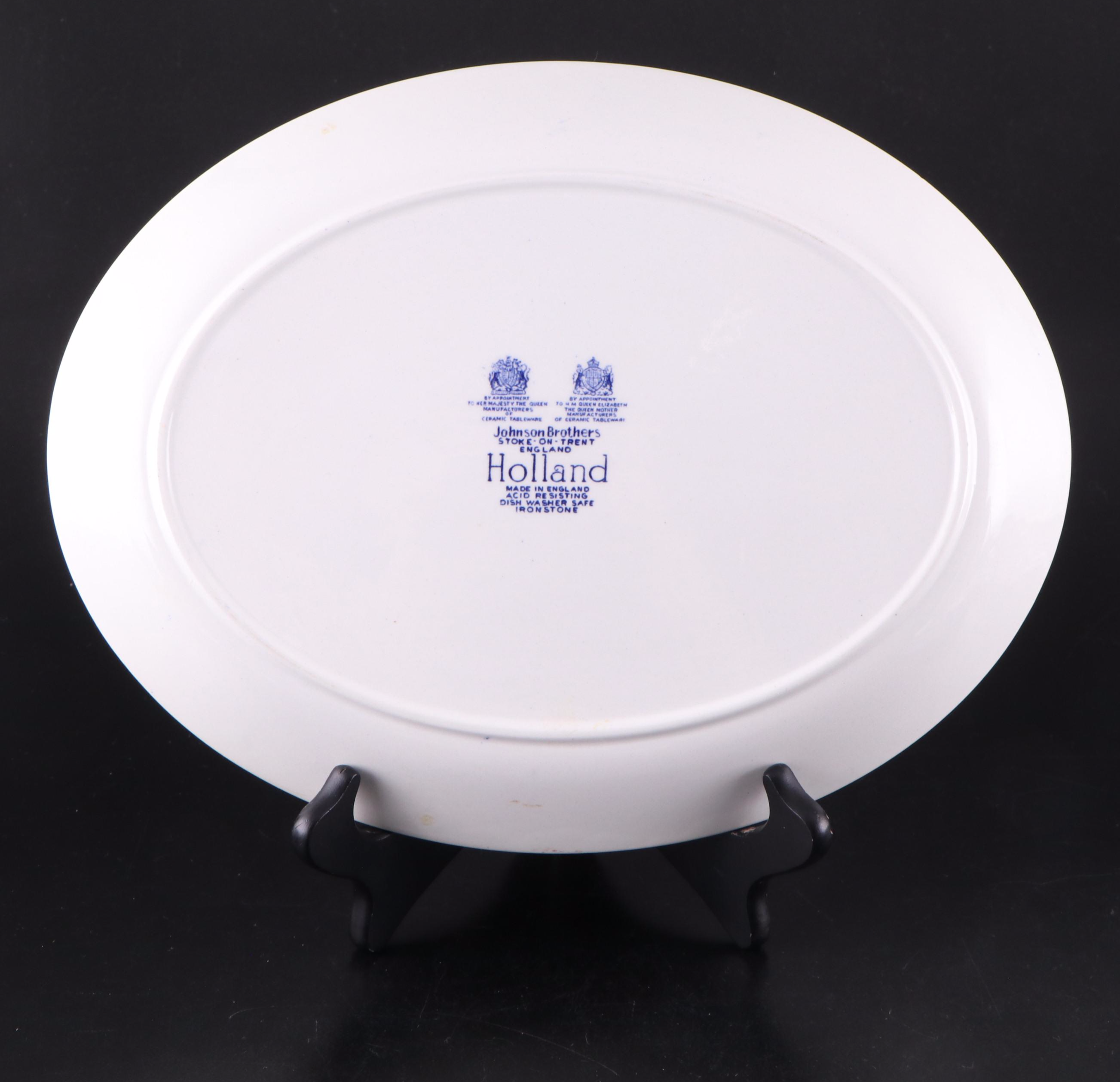 Johnson Brothers "Holland Blue Scenes" English Ironstone Dinnerware, 1974-1978