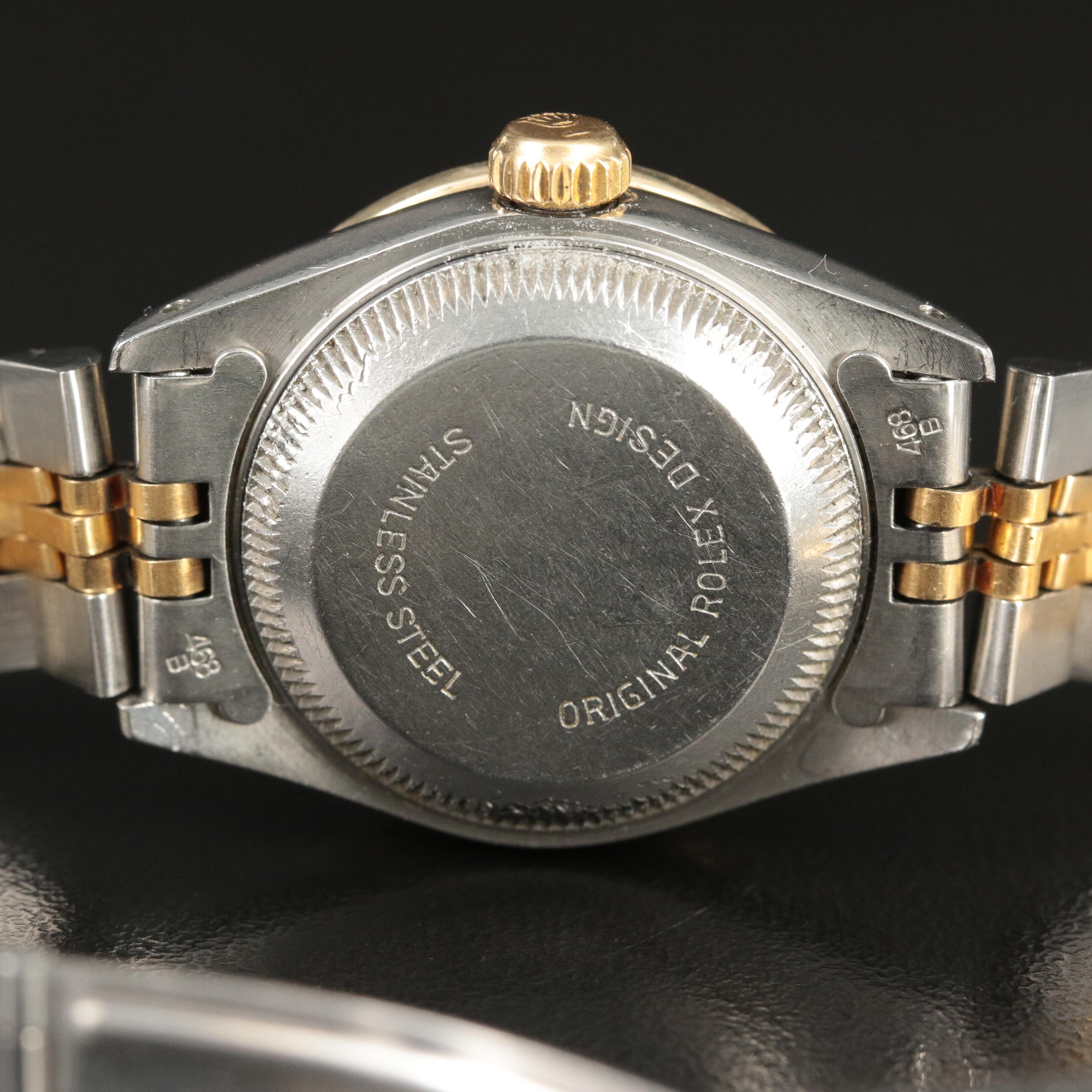 18K and Stainless Steel 1988 Rolex Datejust Diamond Watch