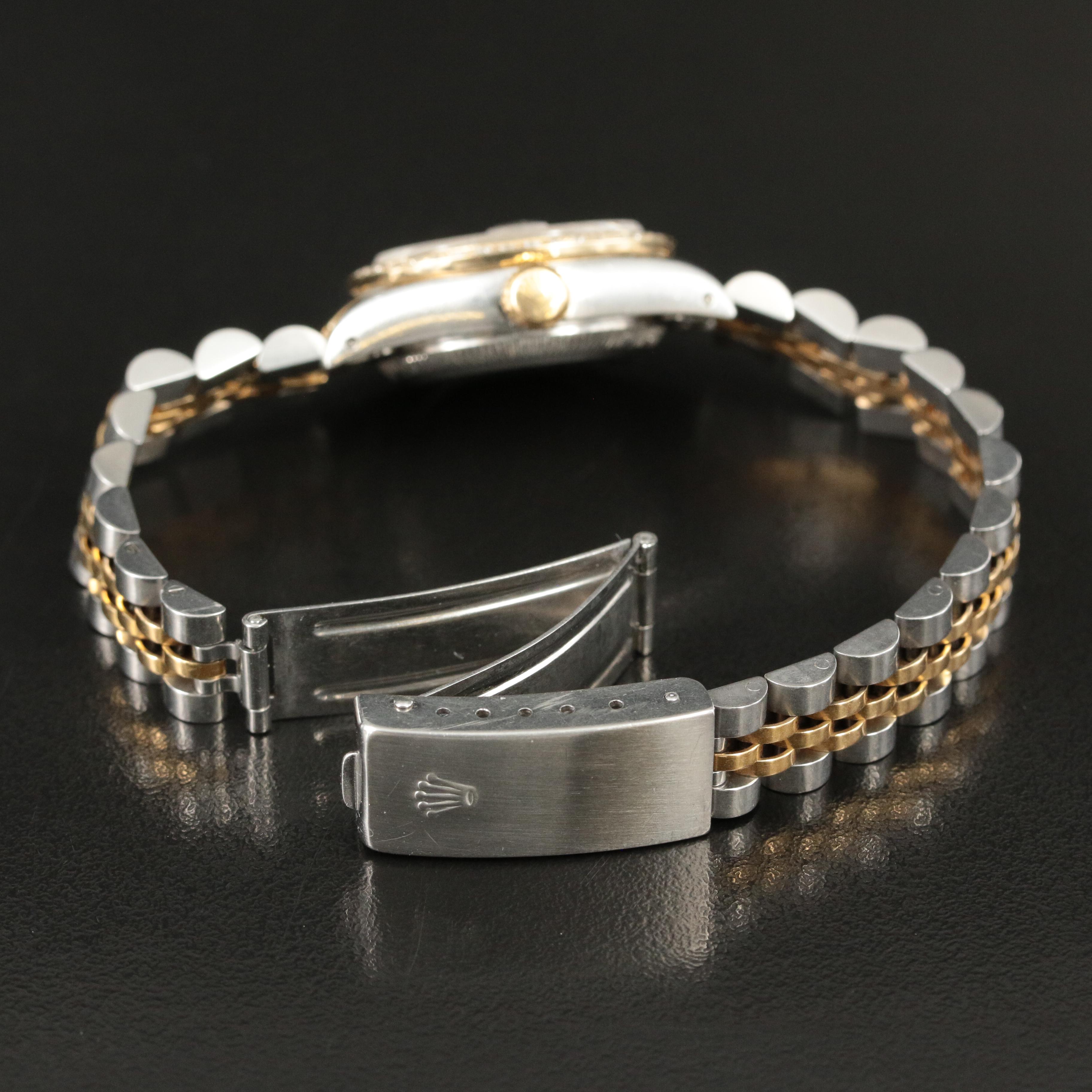 18K and Stainless Steel 1988 Rolex Datejust Diamond Watch