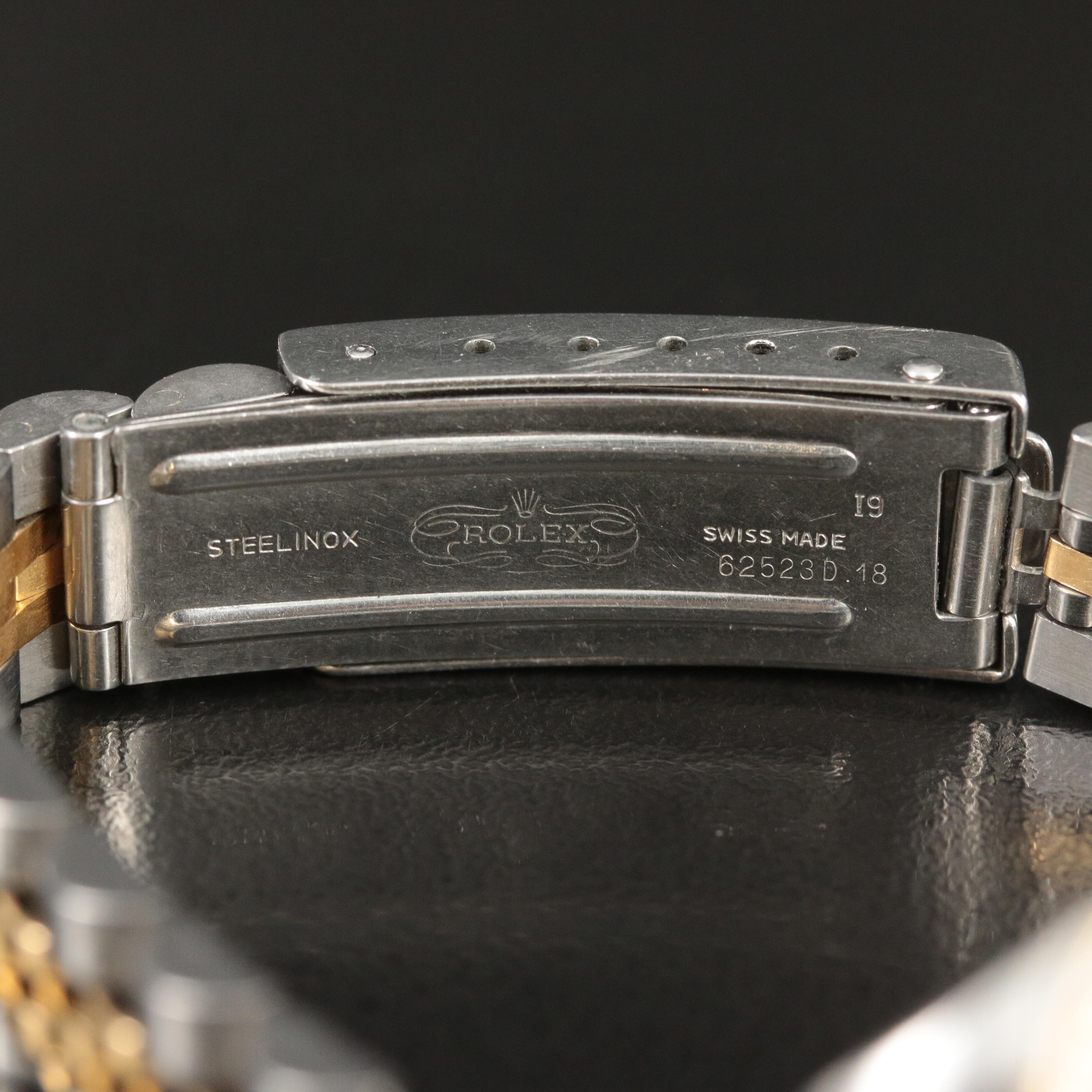 18K and Stainless Steel 1988 Rolex Datejust Diamond Watch