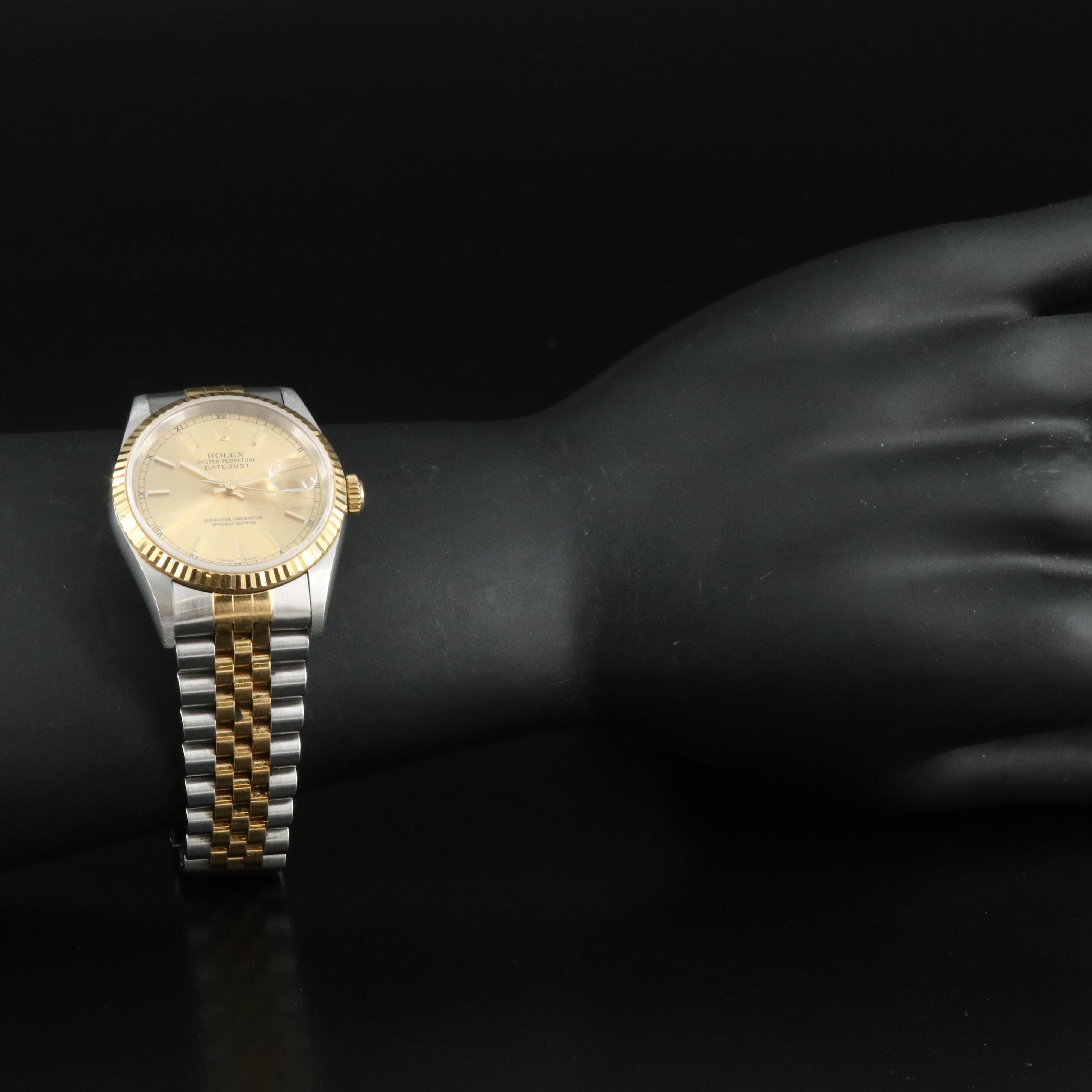 1997 Rolex Datejust 18K and Stainless Steel Watch