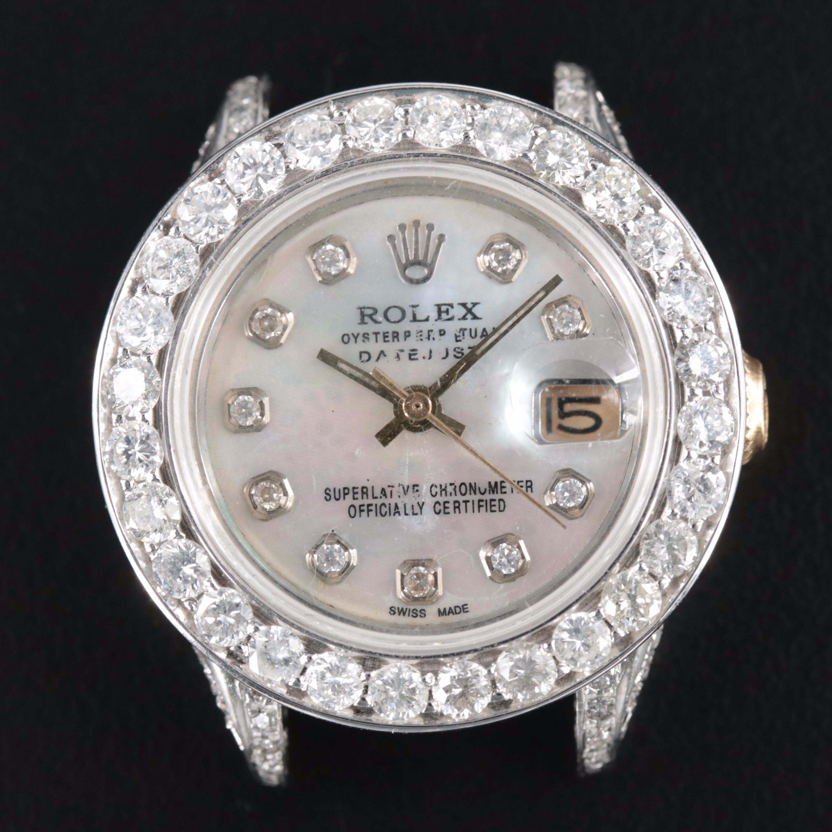 1983 Rolex Custom 2.68 CTW Diamond Datejust Watch