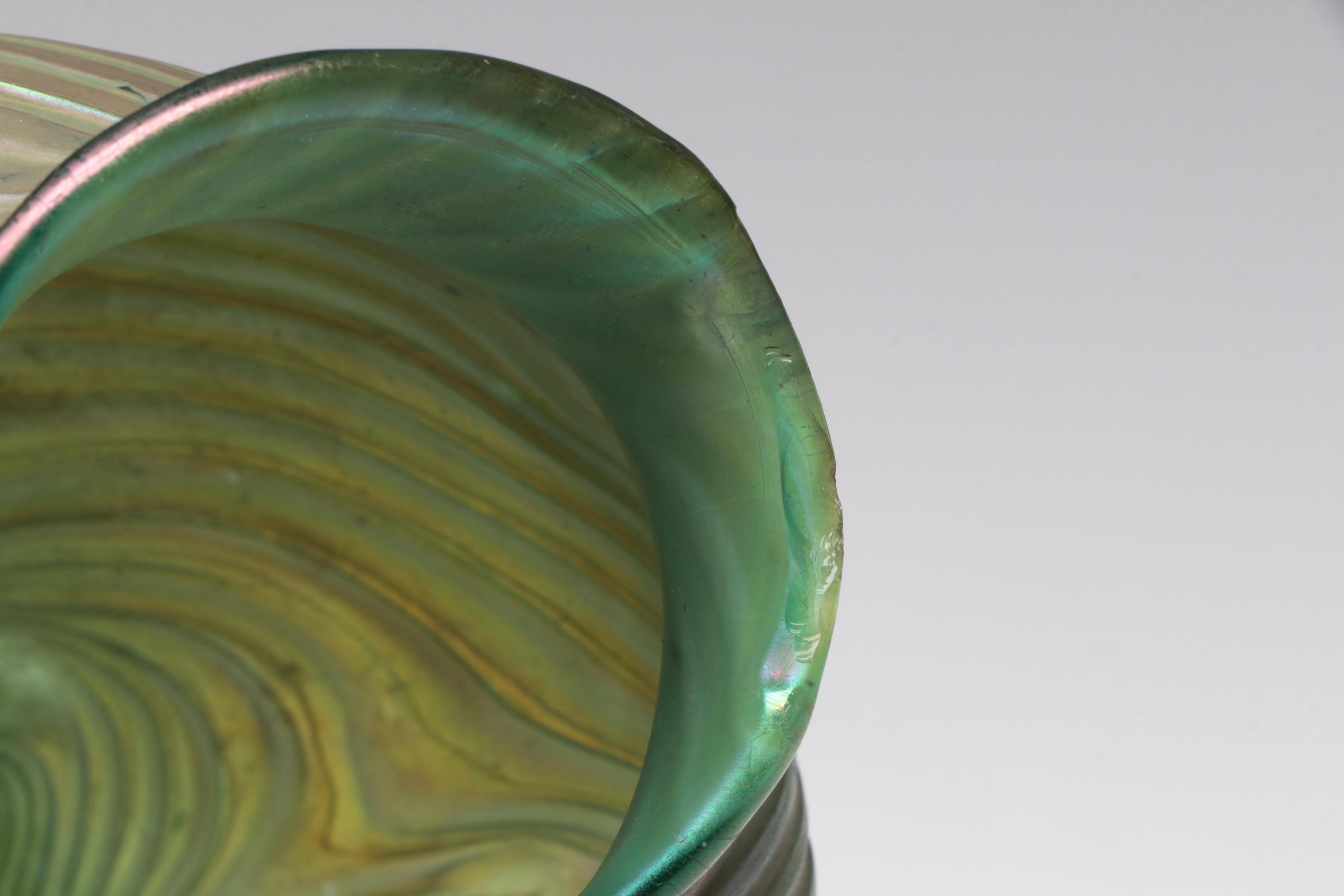 Rindskopf Art Nouveau Style Iridescent Art Glass Vase, Early 20th Century