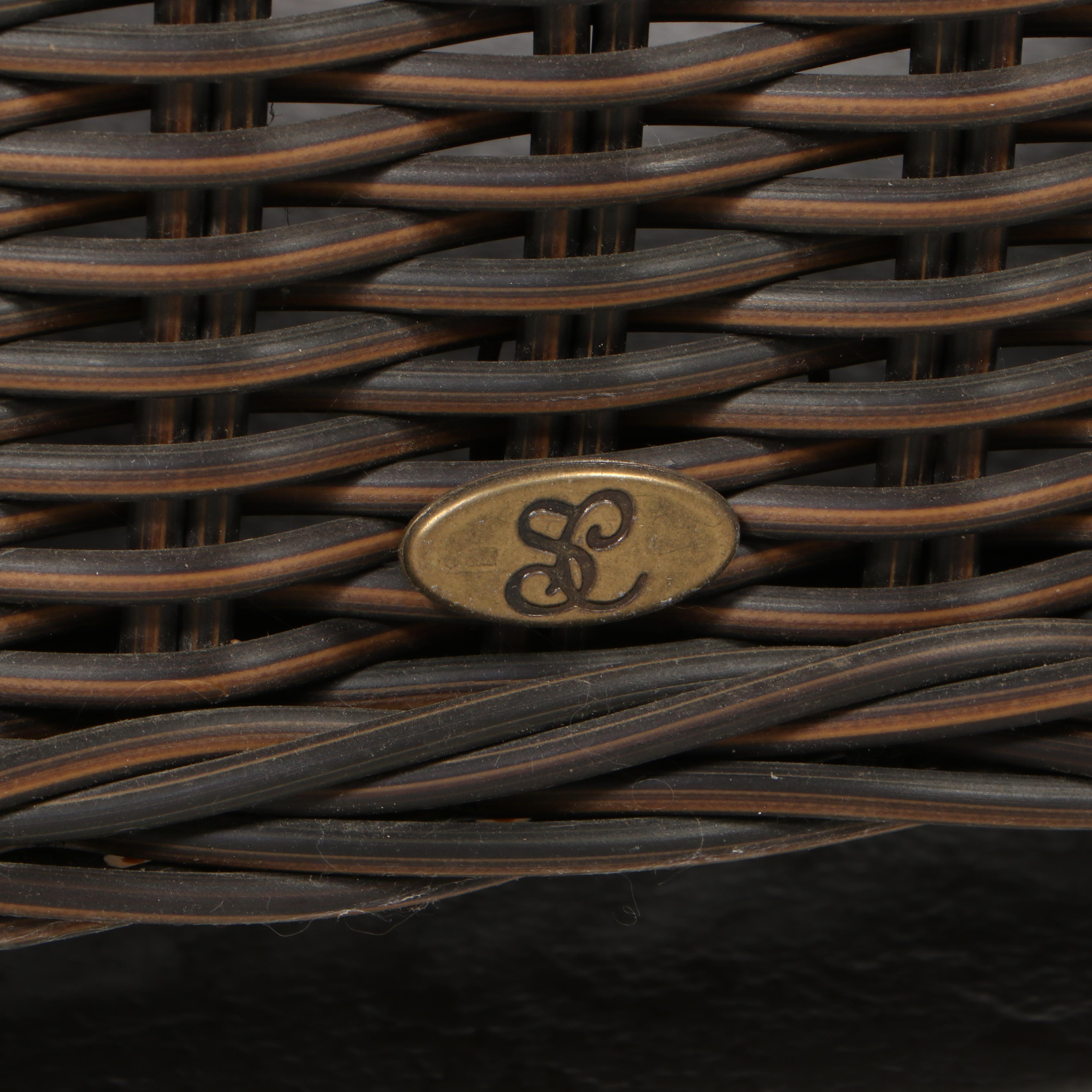 Five-Piece Summer Classics Resin Wicker Sectional Sofa Plus Coffee Table