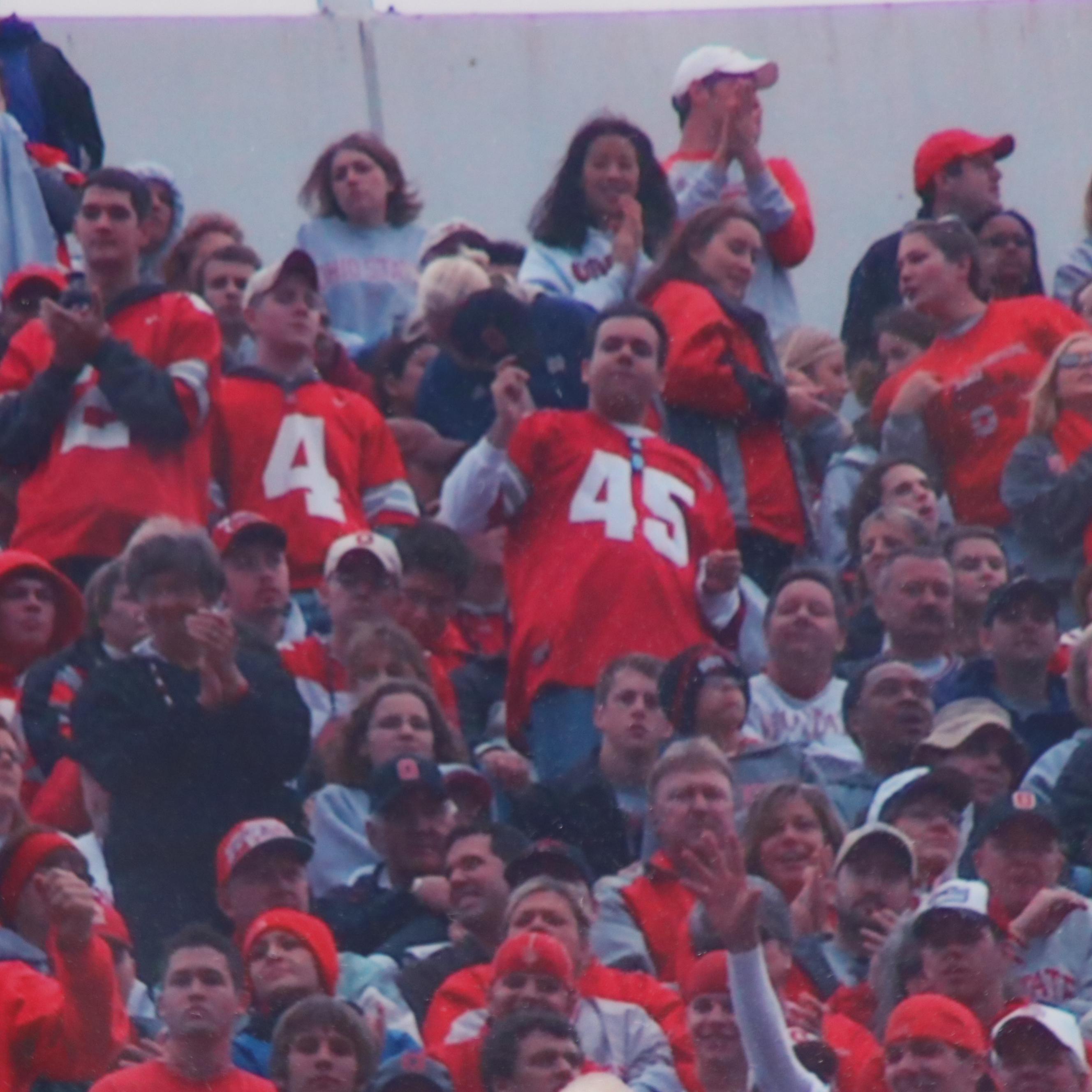 Digital Photograph of the Ohio State Marching Band and Crowd at a Game